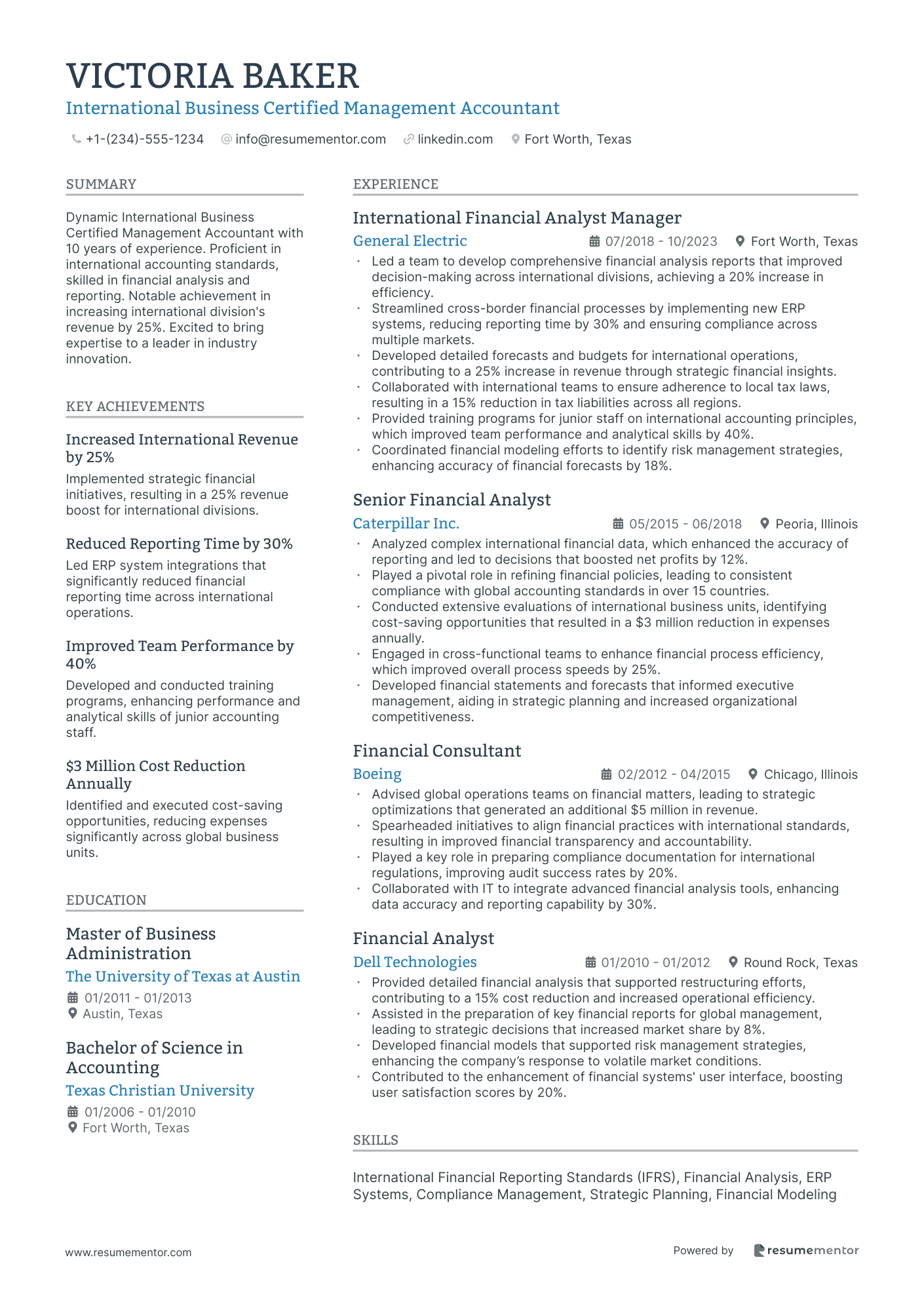 International Business Certified Management Accountant