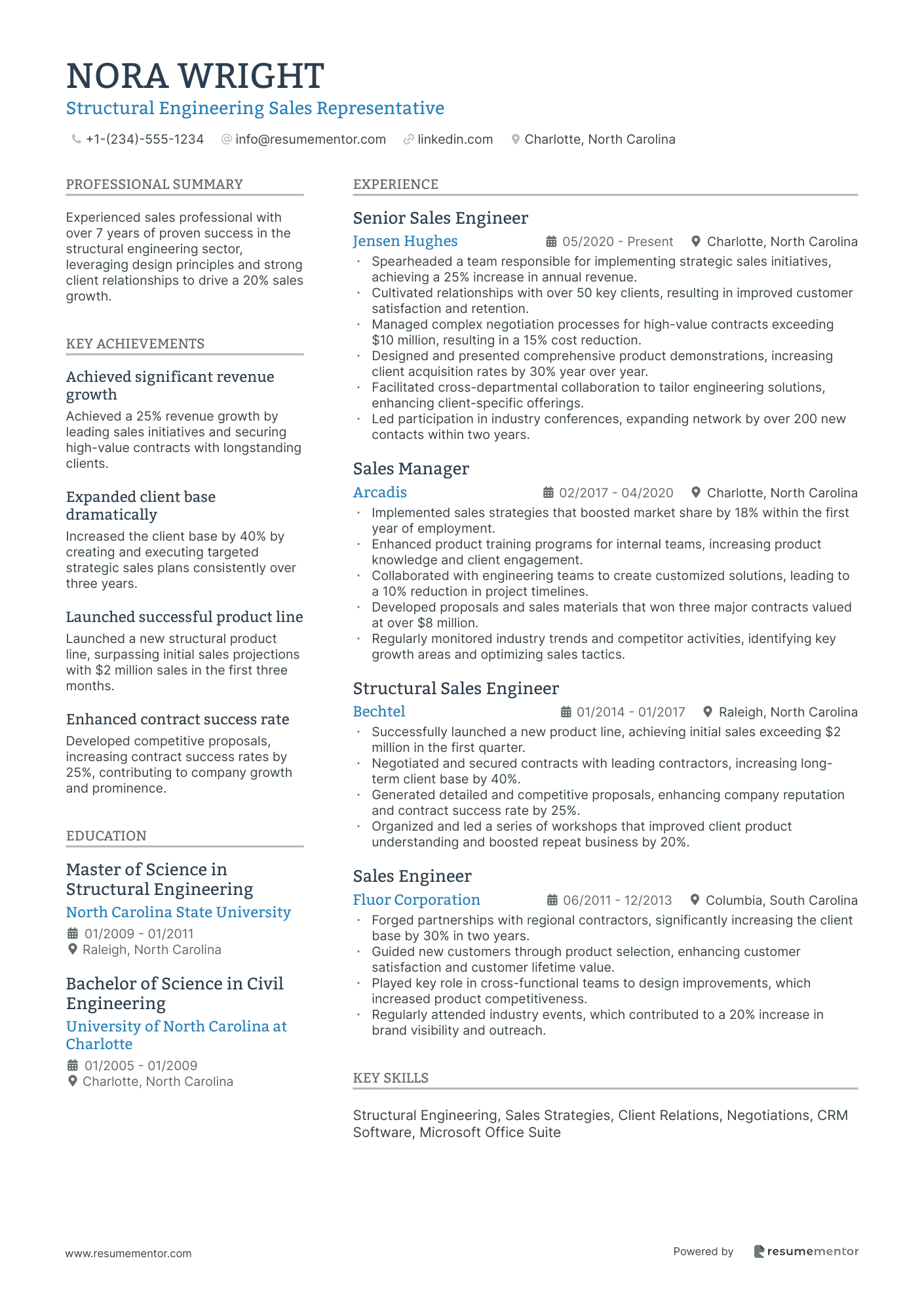 Structural Engineering Sales Representative