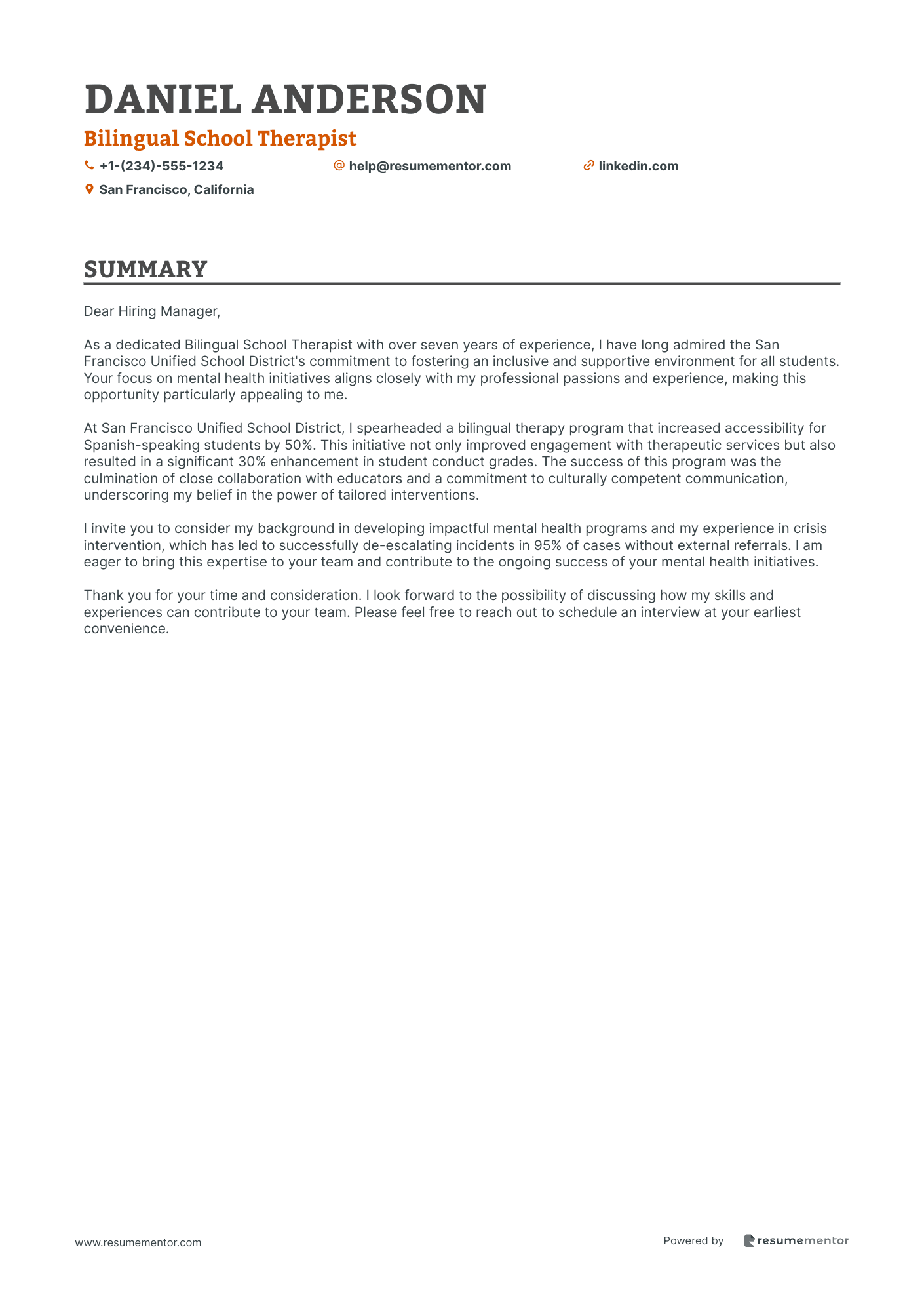 Bilingual School Therapist