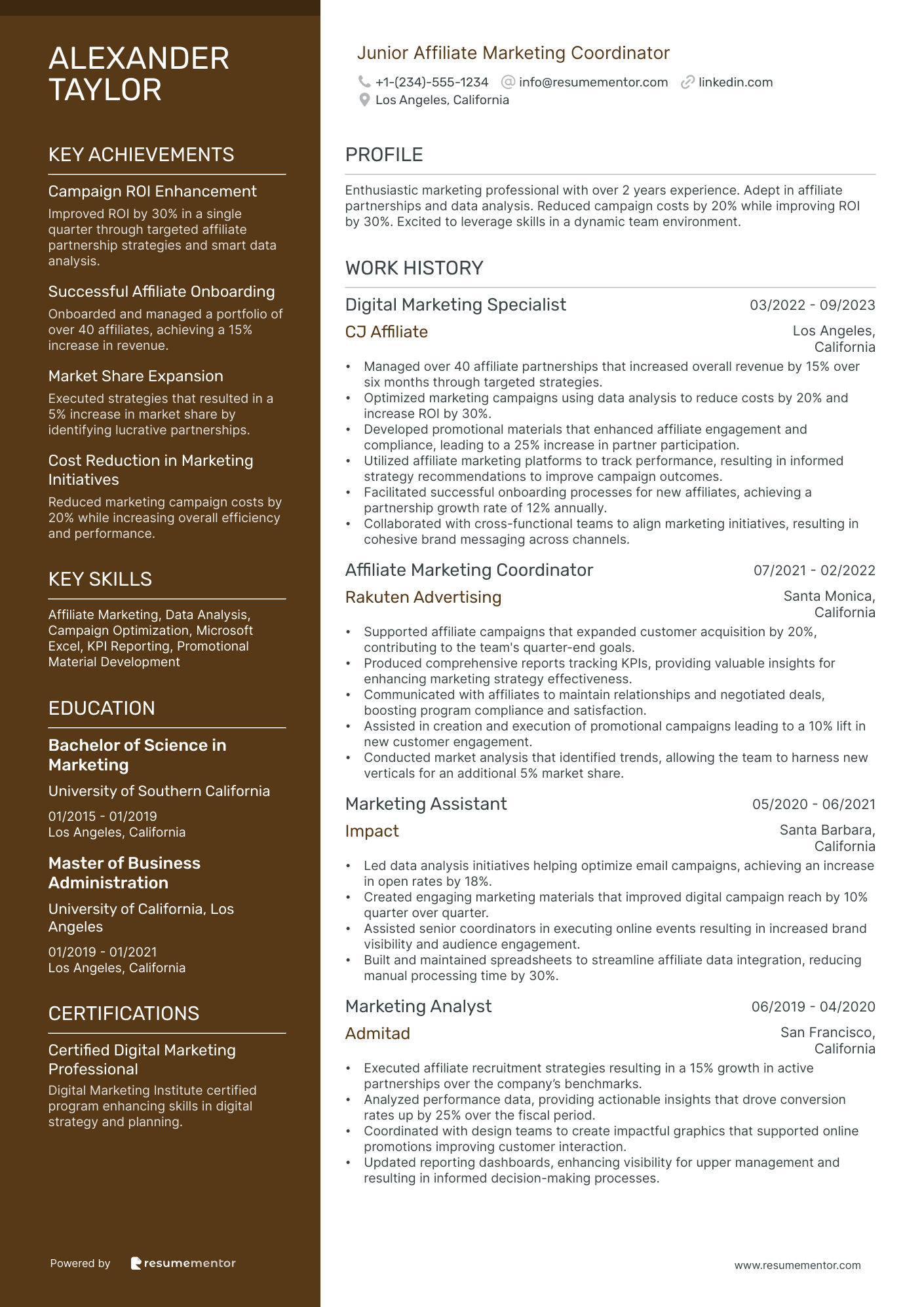 Junior Affiliate Marketing Coordinator