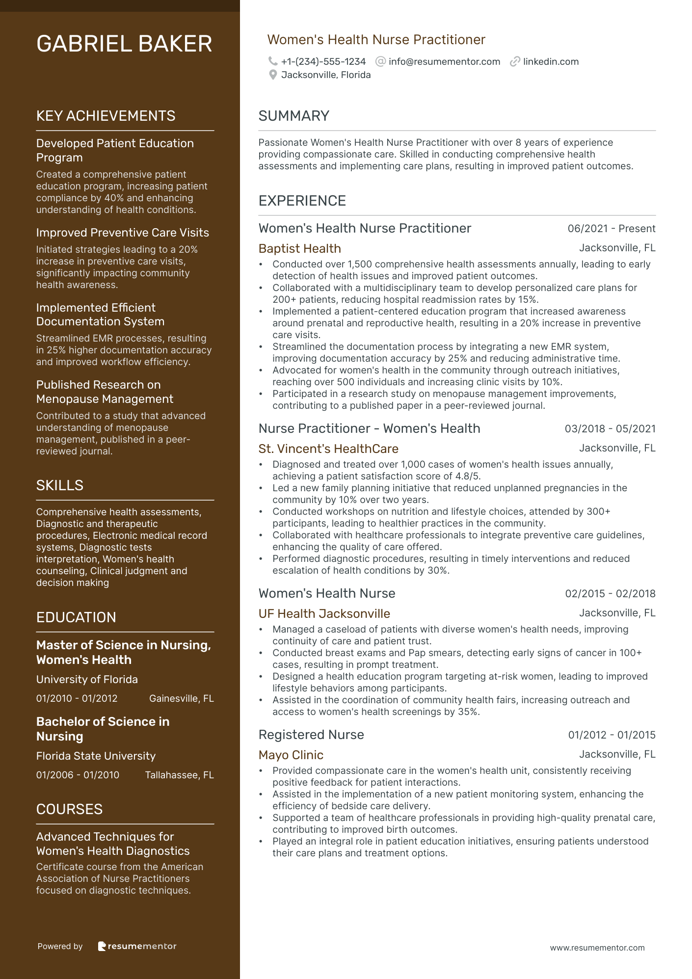Women's Health Nurse Practitioner