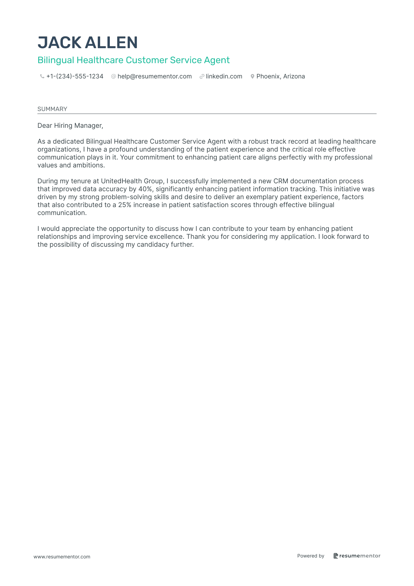 Bilingual Healthcare Customer Service Agent