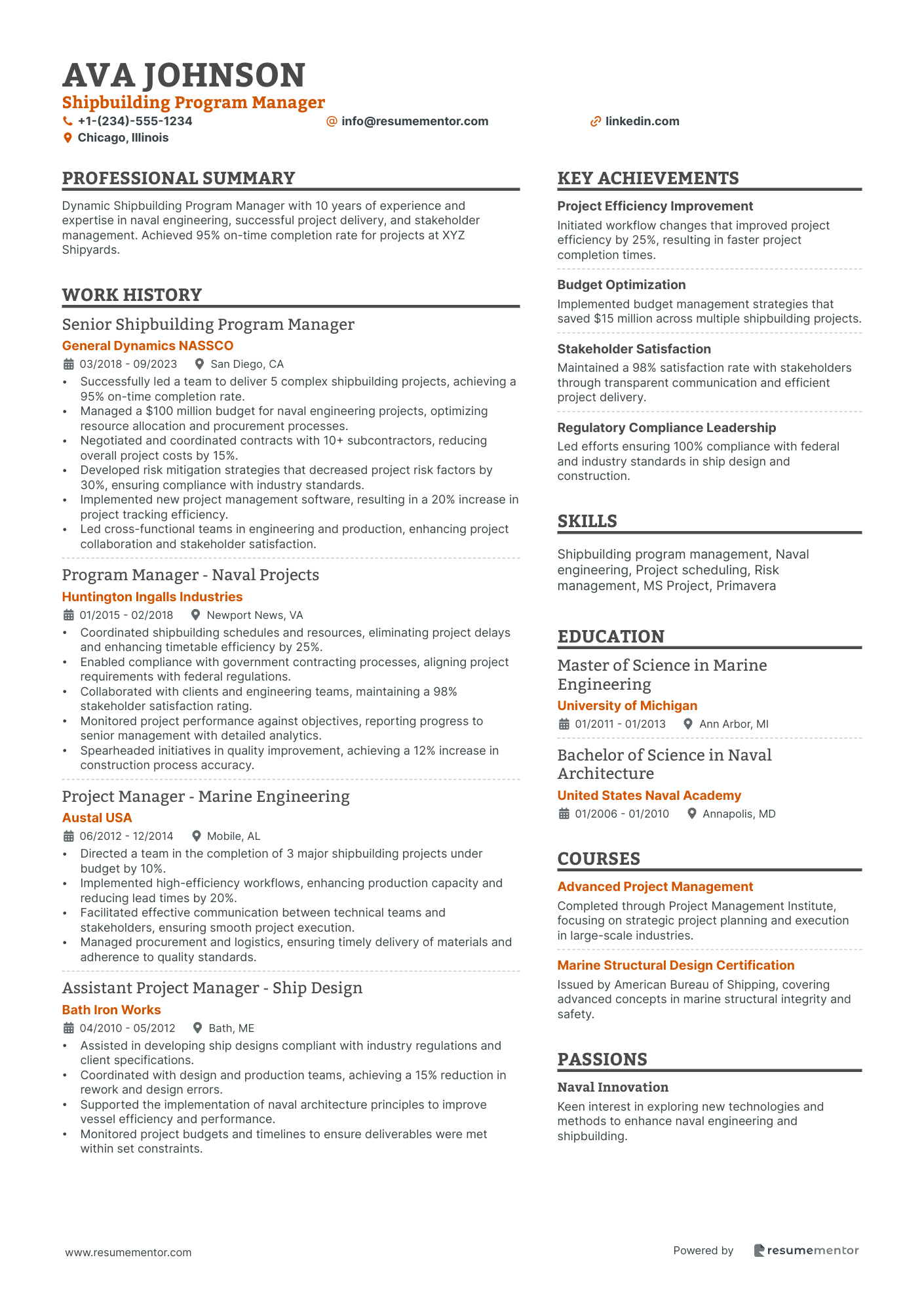 Shipbuilding Program Manager