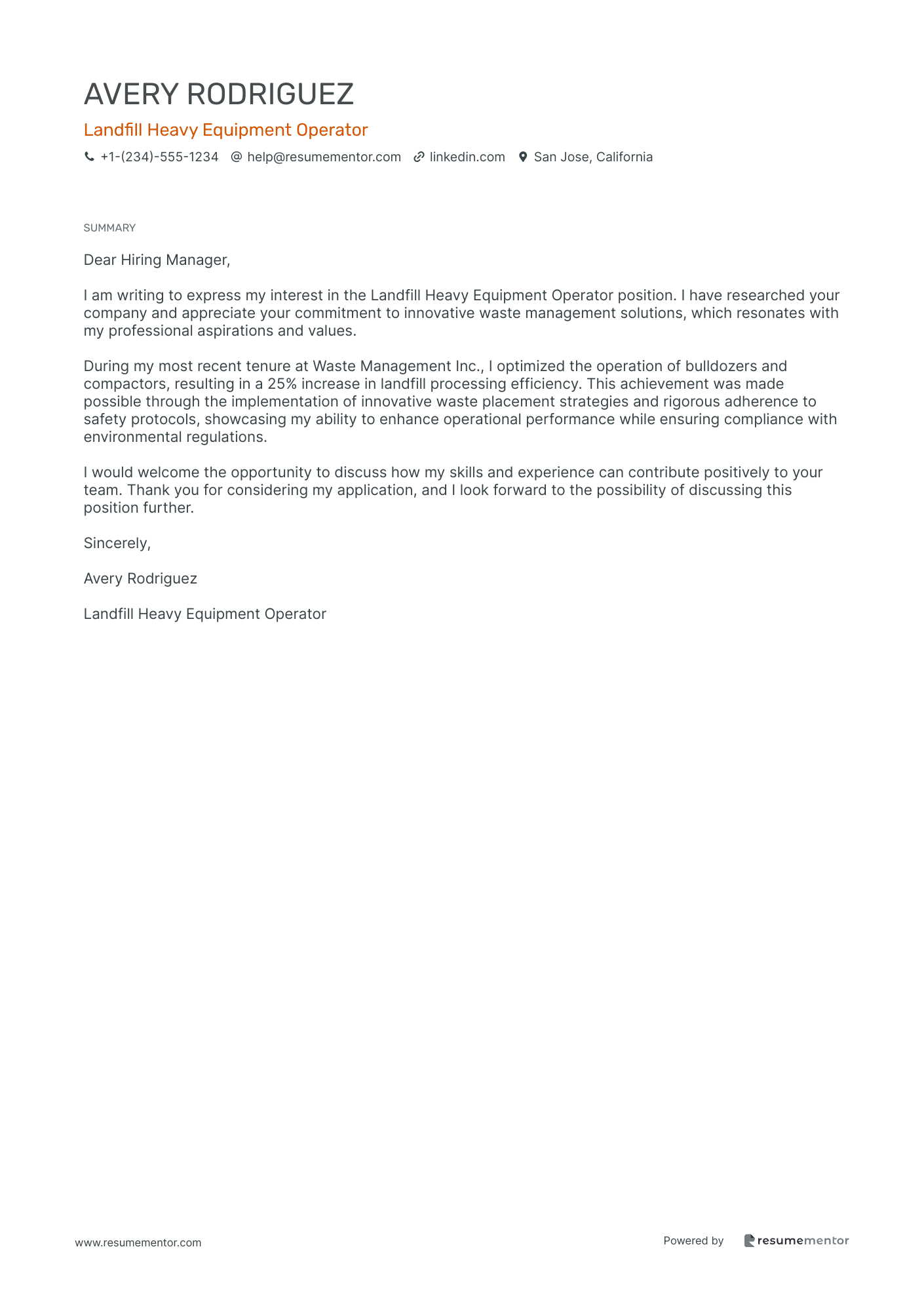 Landfill Heavy Equipment Operator