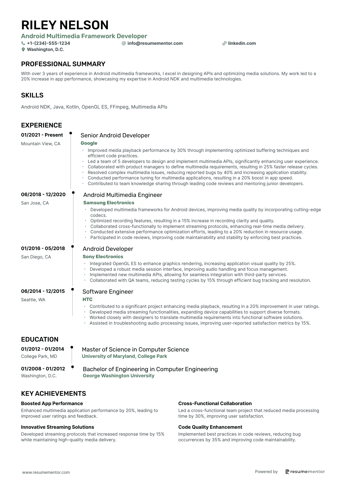 Android Multimedia Framework Developer