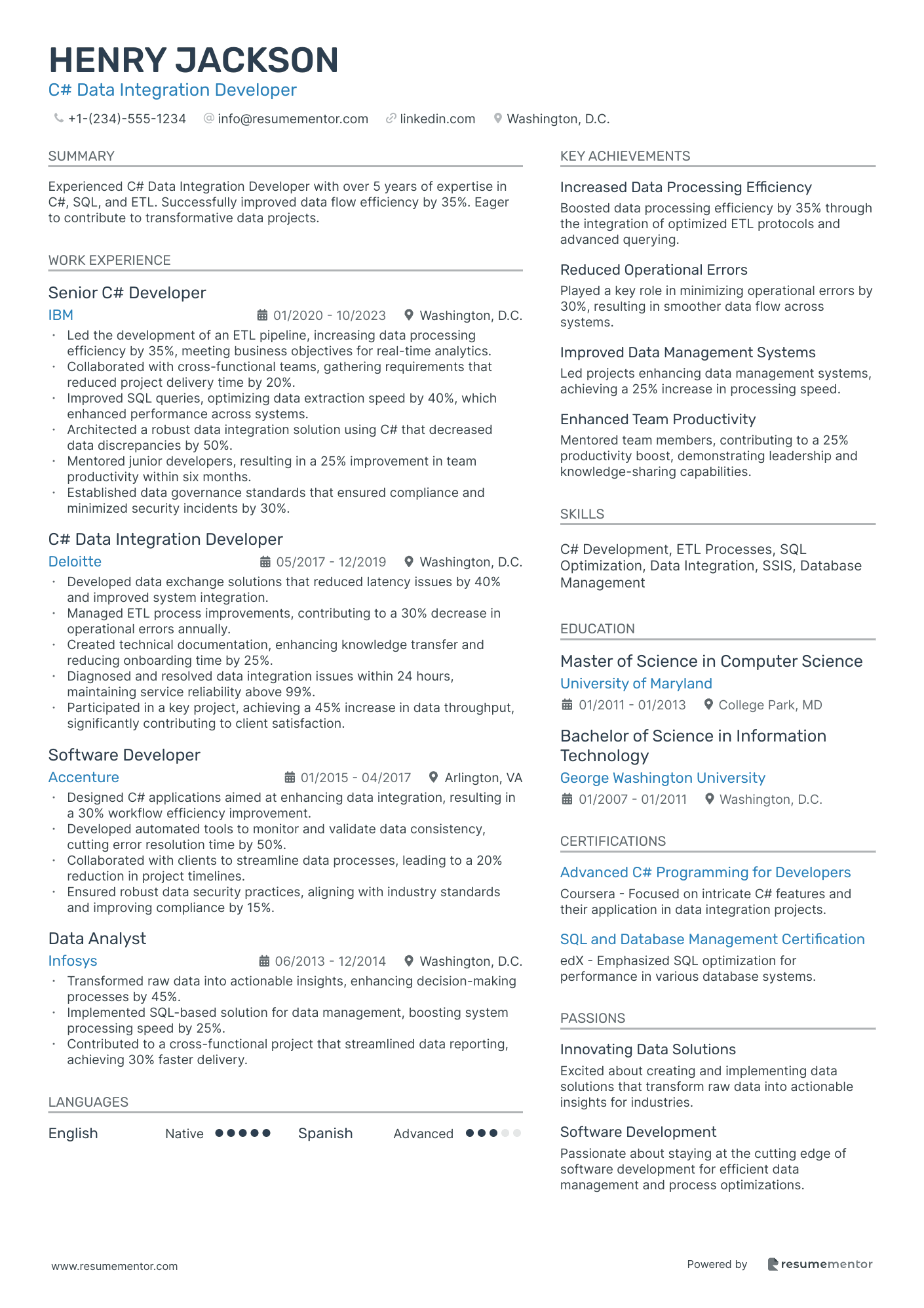 C# Data Integration Developer