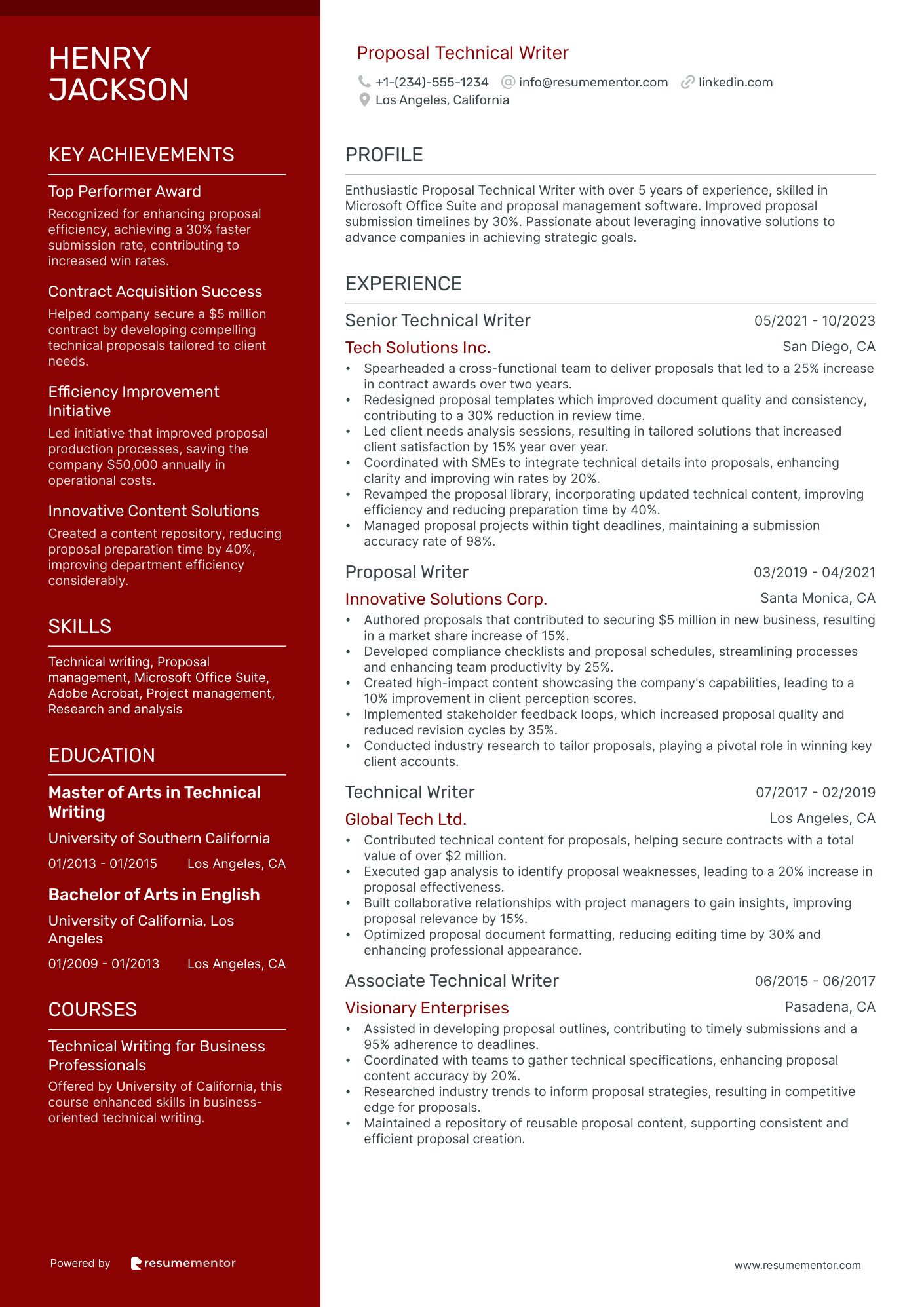 Proposal Technical Writer