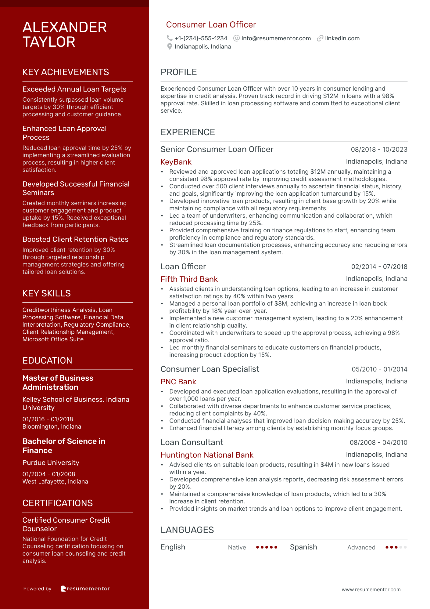 Consumer Loan Officer