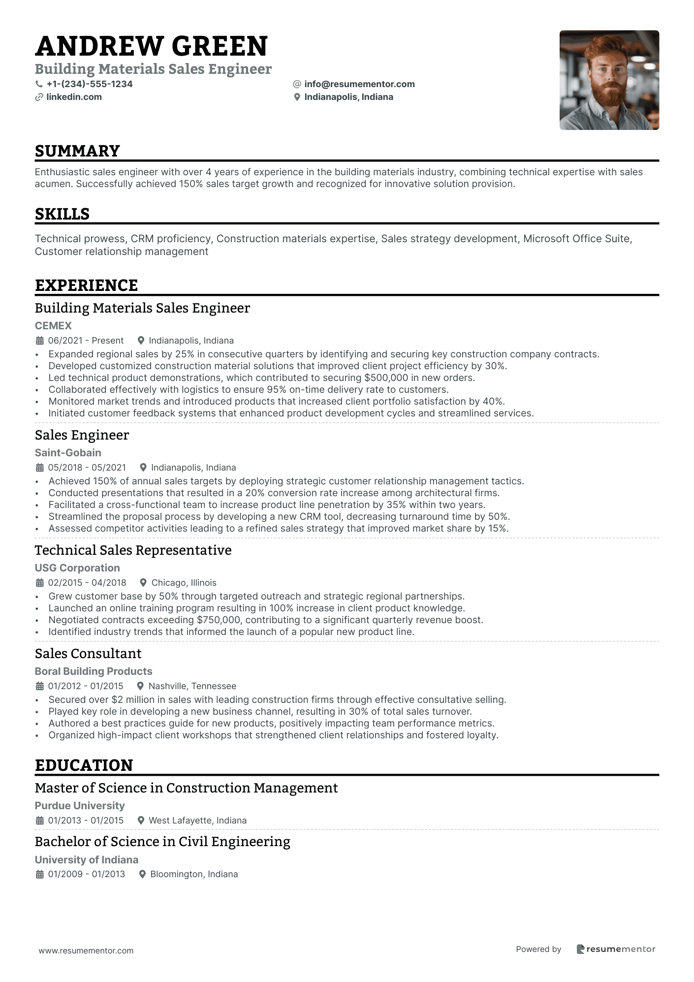Building Materials Sales Engineer
