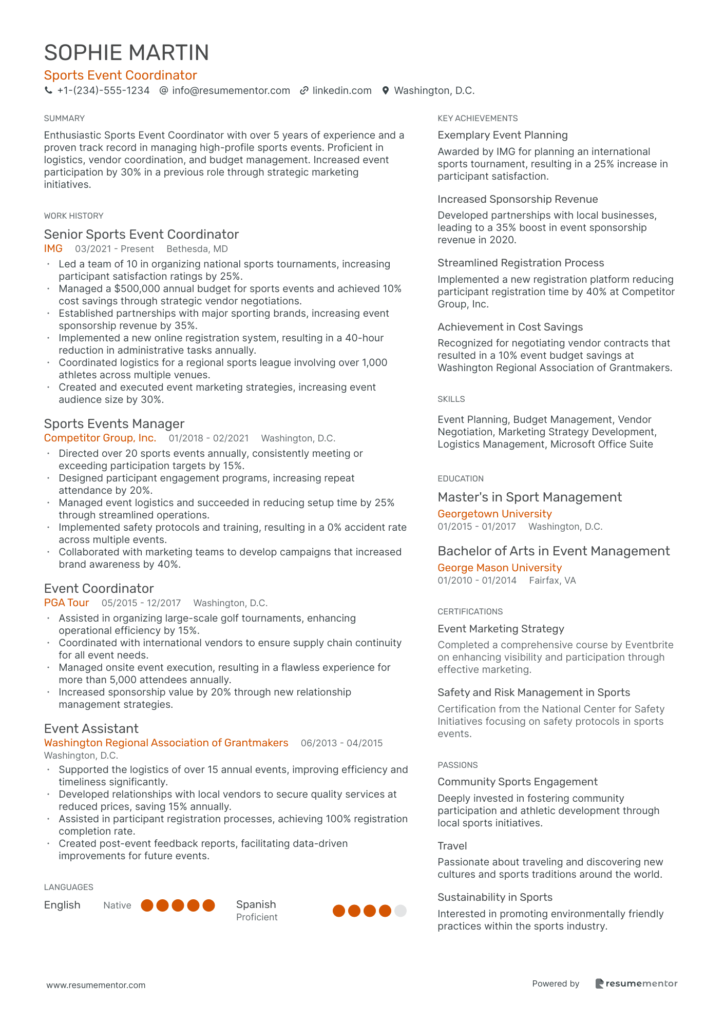 Sports Event Coordinator