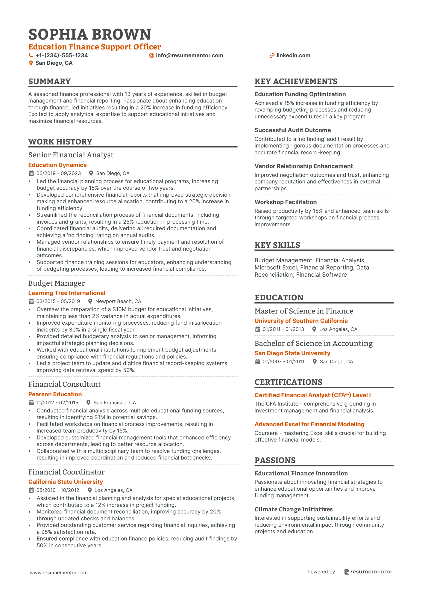 Education Finance Support Officer