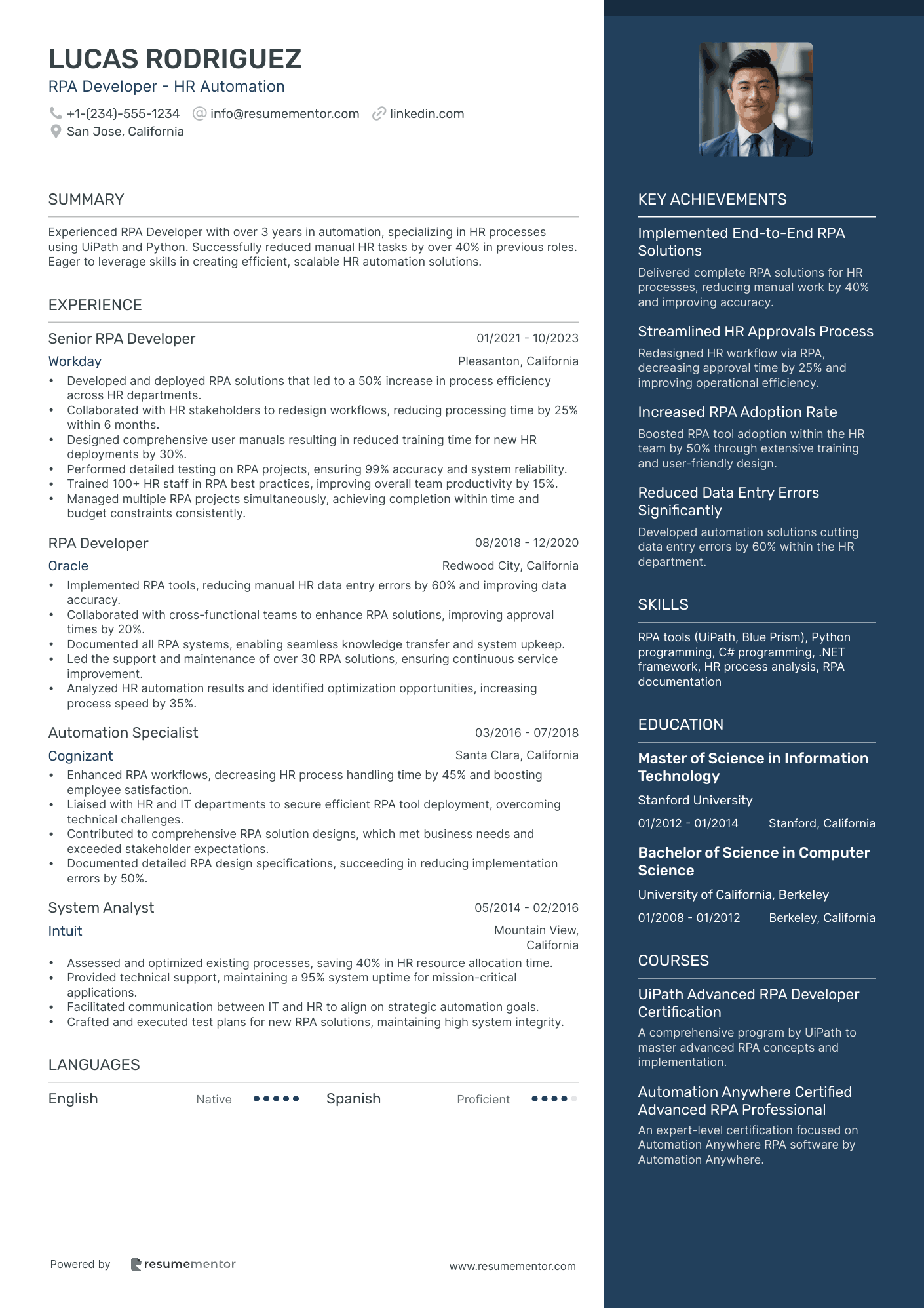 RPA Developer   HR Automation