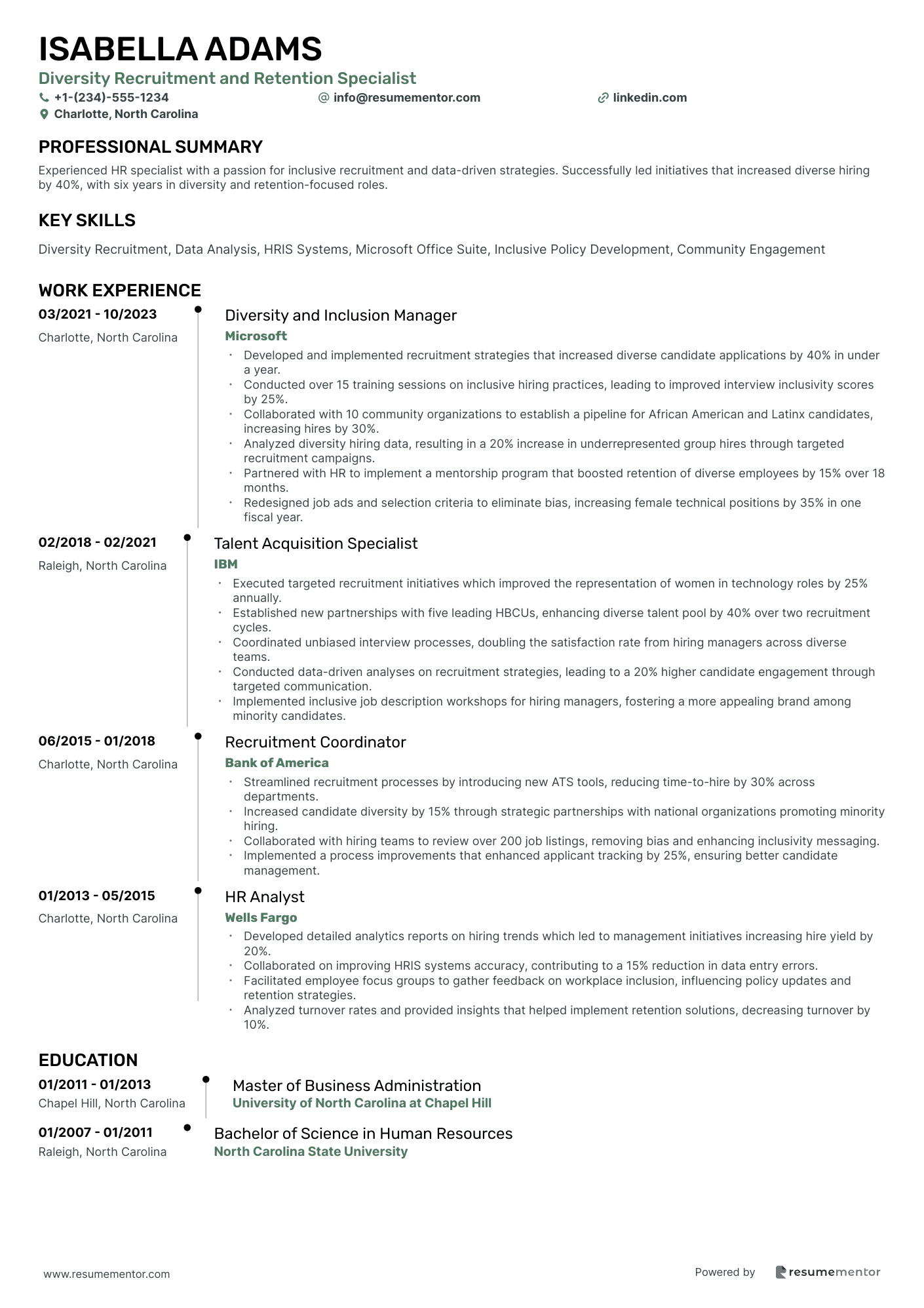 Diversity Recruitment and Retention Specialist