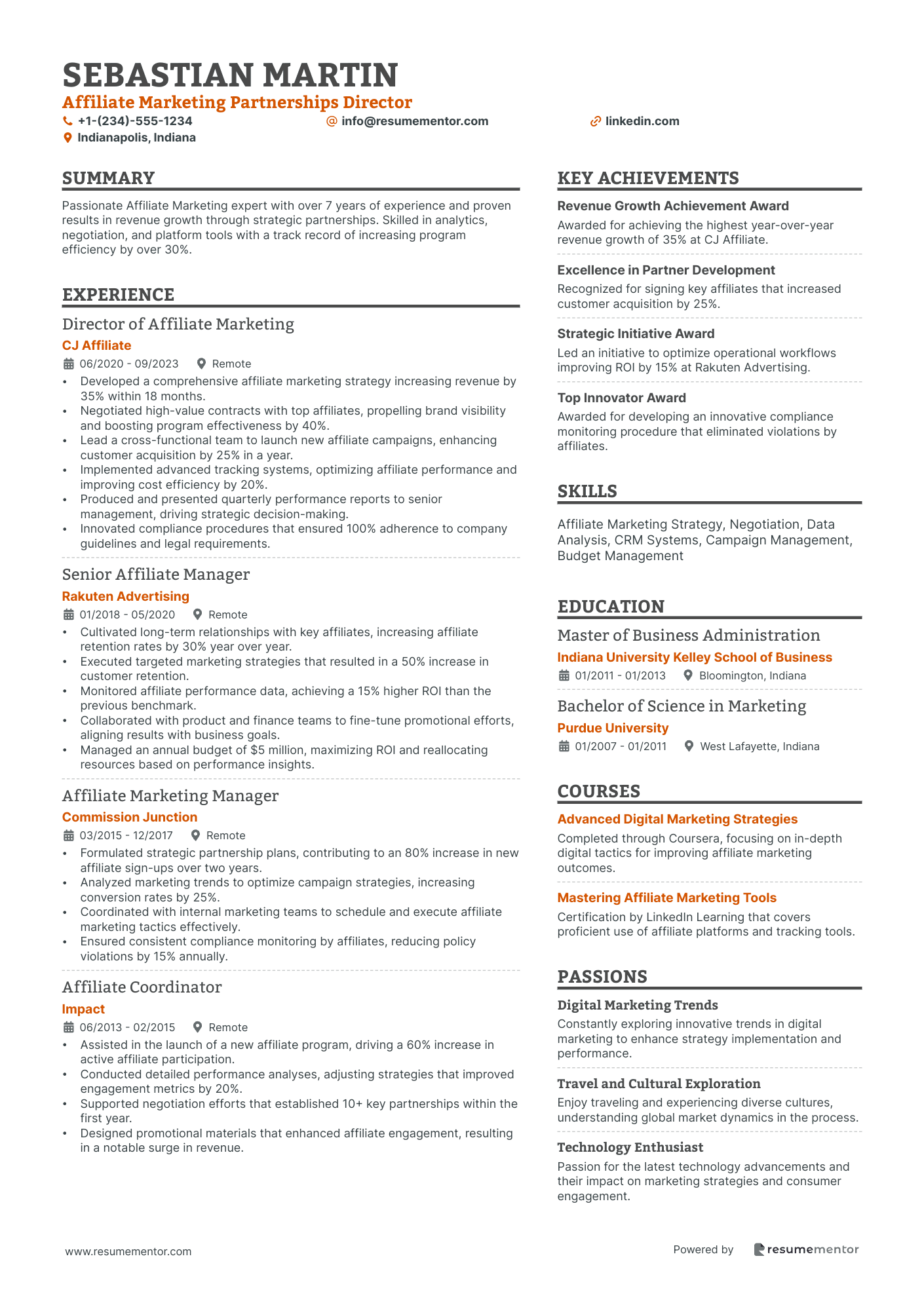 Affiliate Marketing Partnerships Director