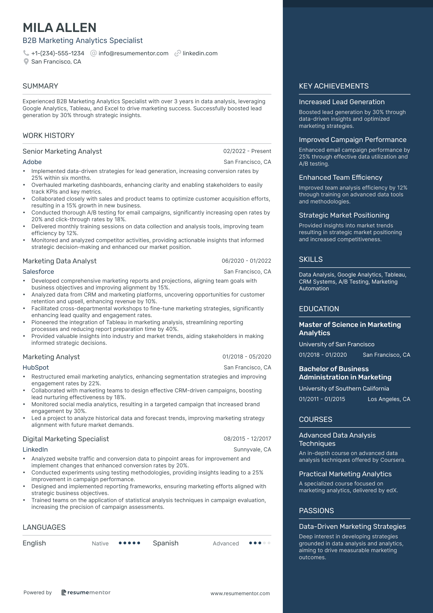 B2B Marketing Analytics Specialist