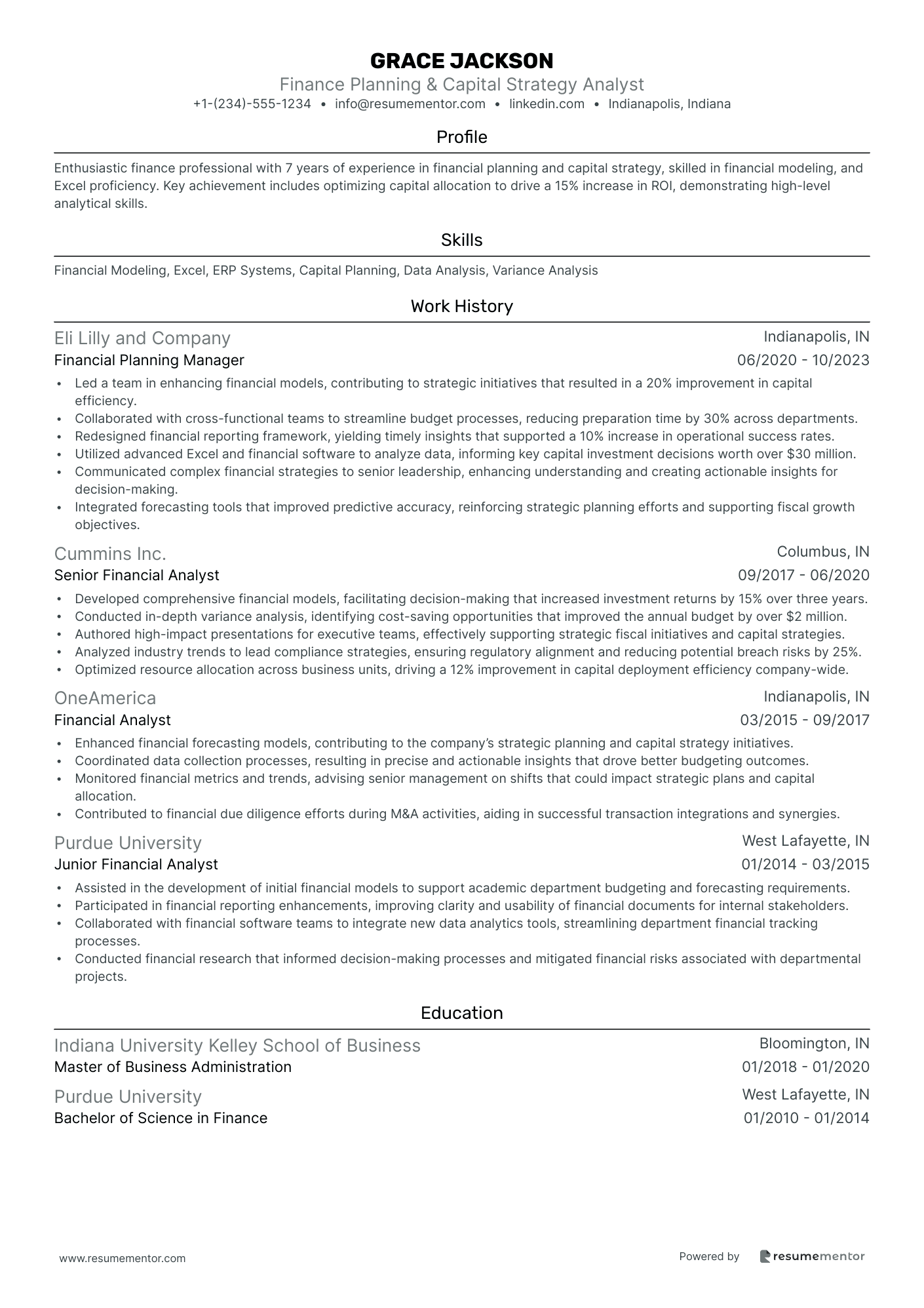 Finance Planning & Capital Strategy Analyst