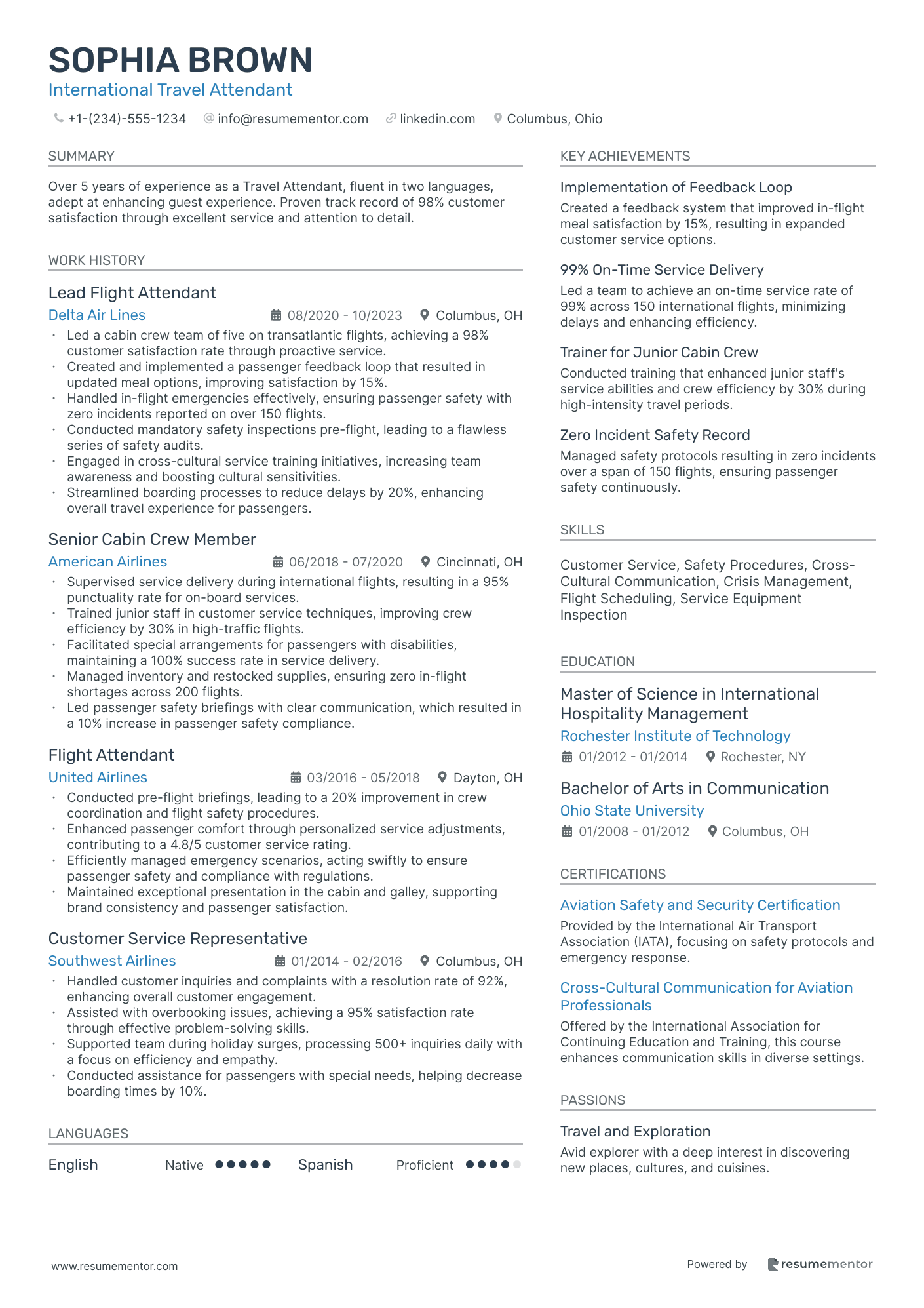 International Travel Attendant