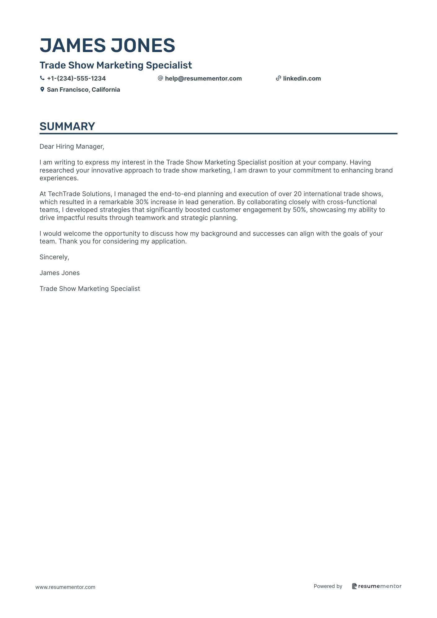Trade Show Marketing Specialist