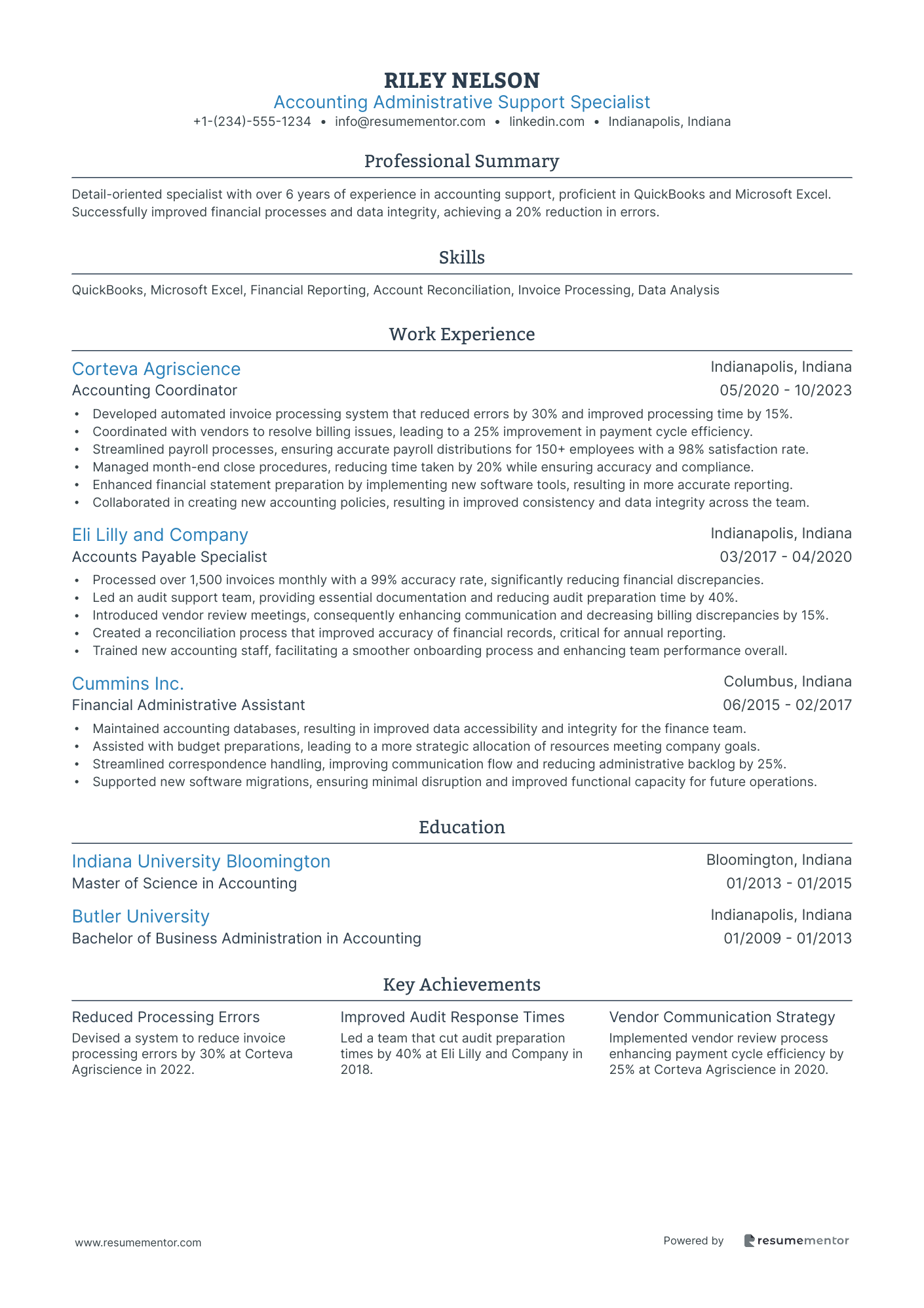 Accounting Administrative Support Specialist