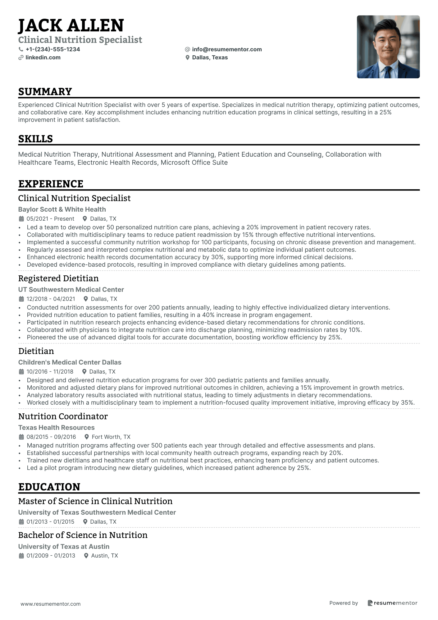 Clinical Nutrition Specialist