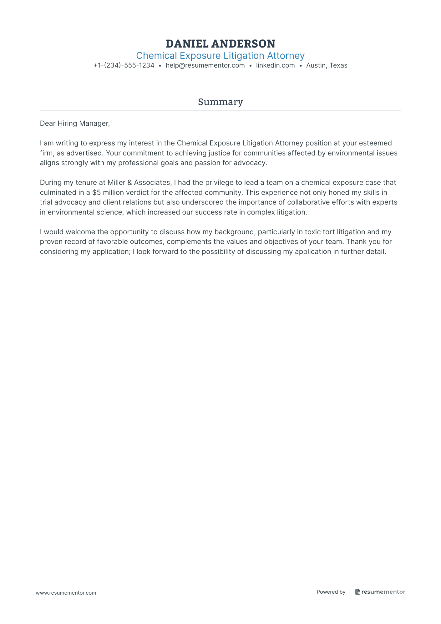 Chemical Exposure Litigation Attorney