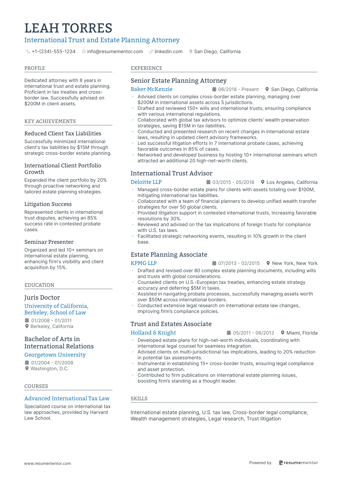 International Trust and Estate Planning Attorney