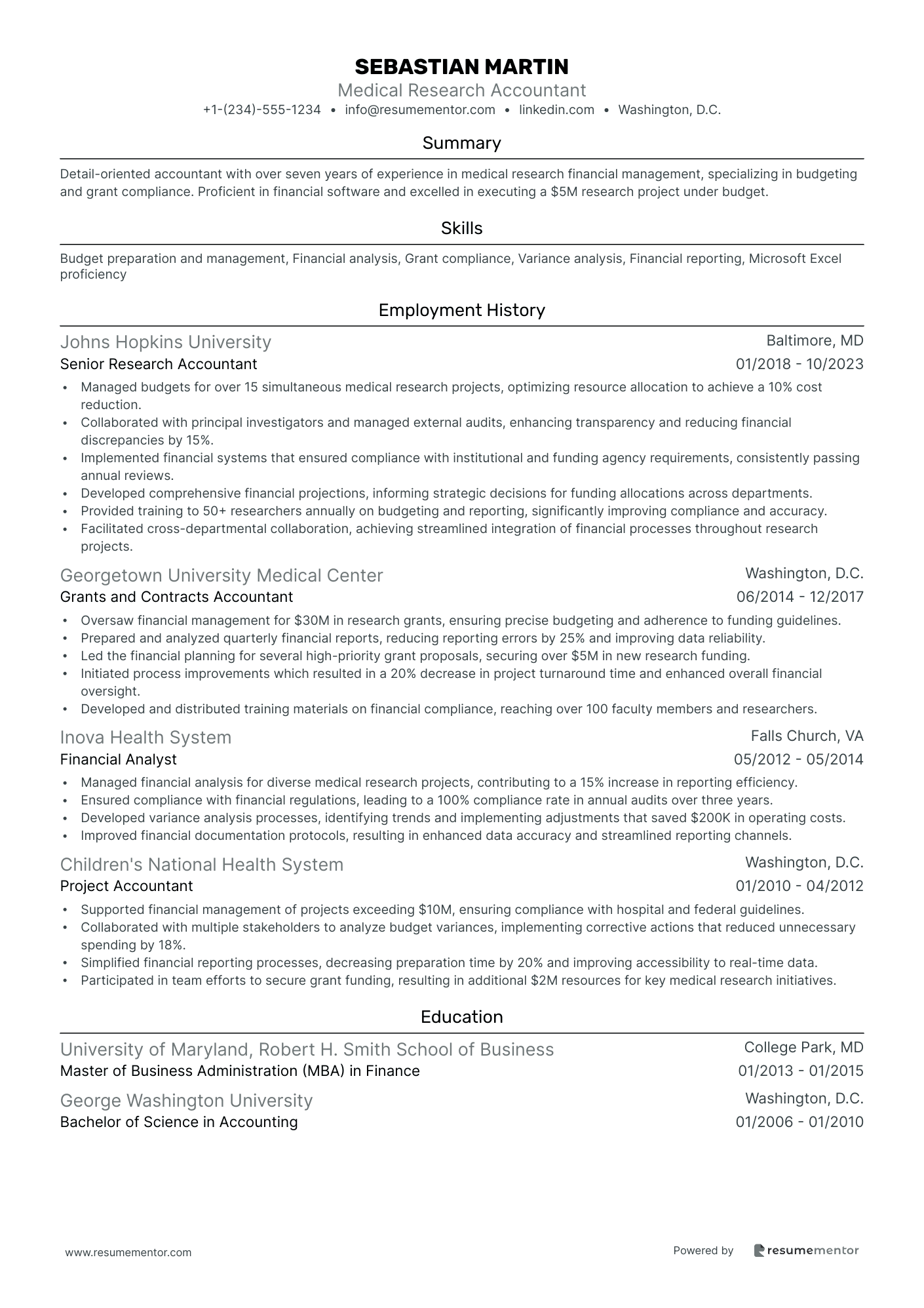 Medical Research Accountant