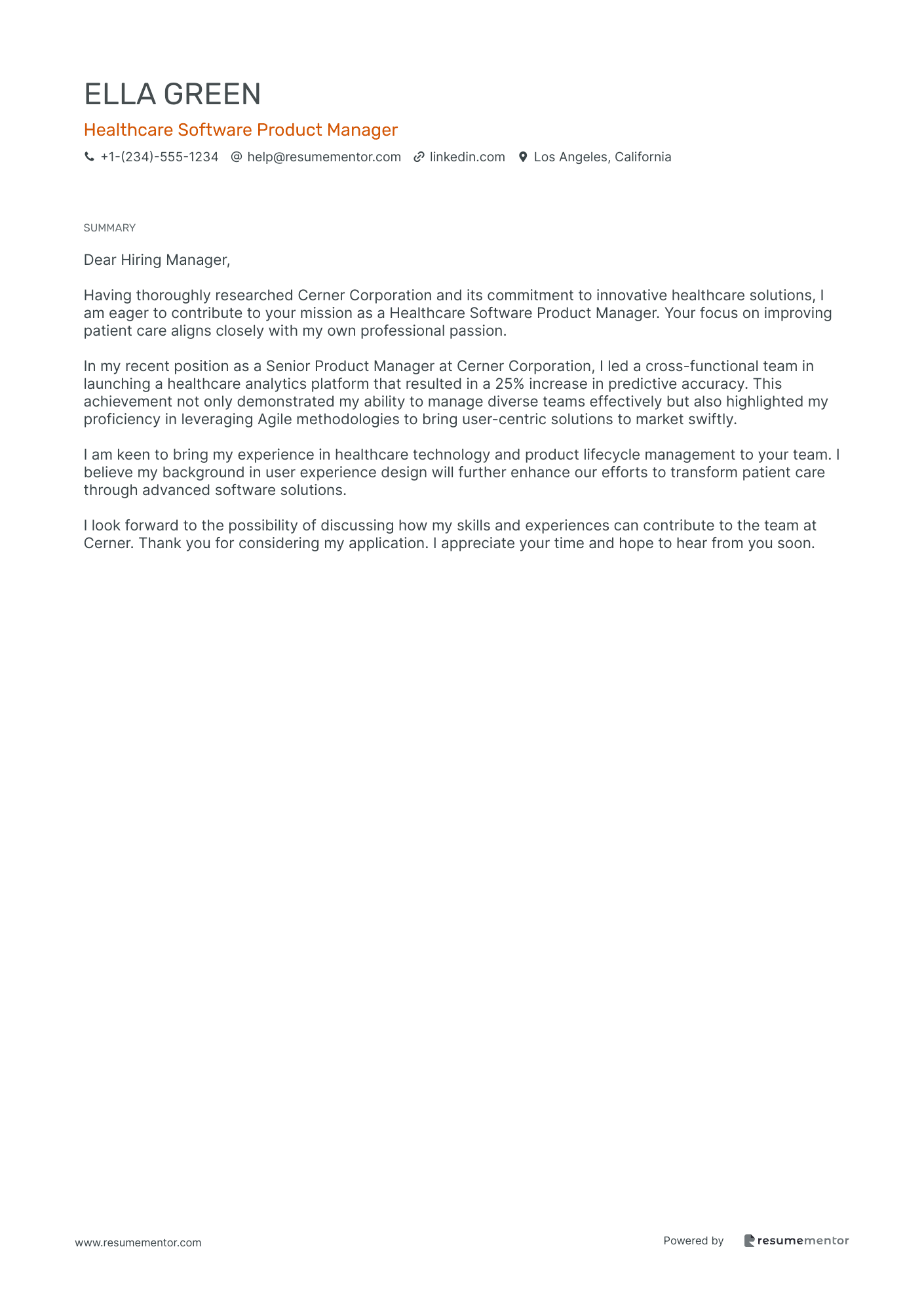 Healthcare Software Product Manager