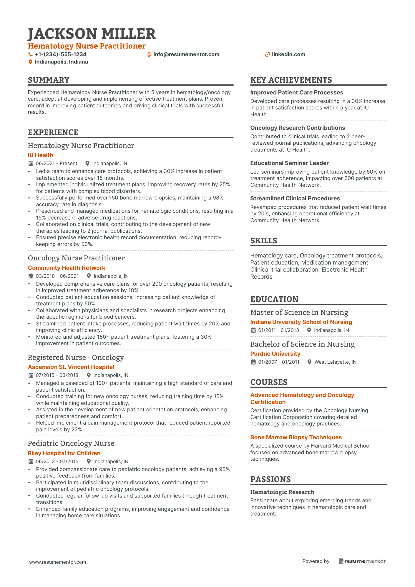 Hematology Nurse Practitioner