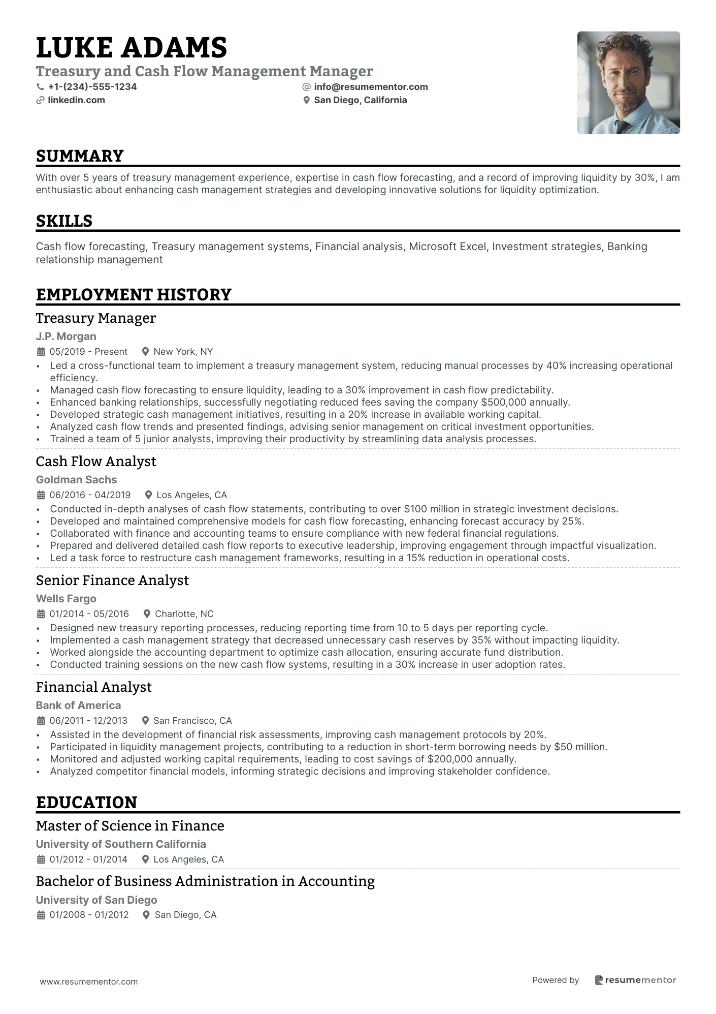 Treasury and Cash Flow Management Manager