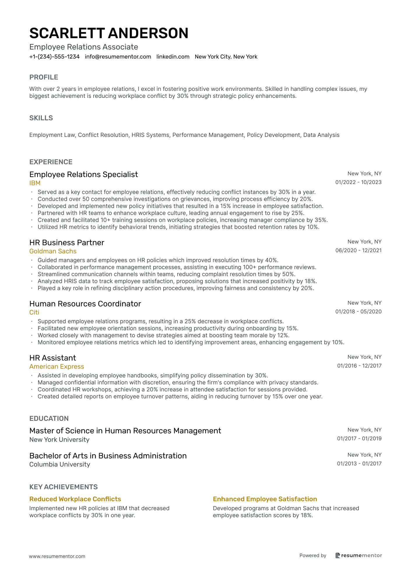 Employee Relations Associate