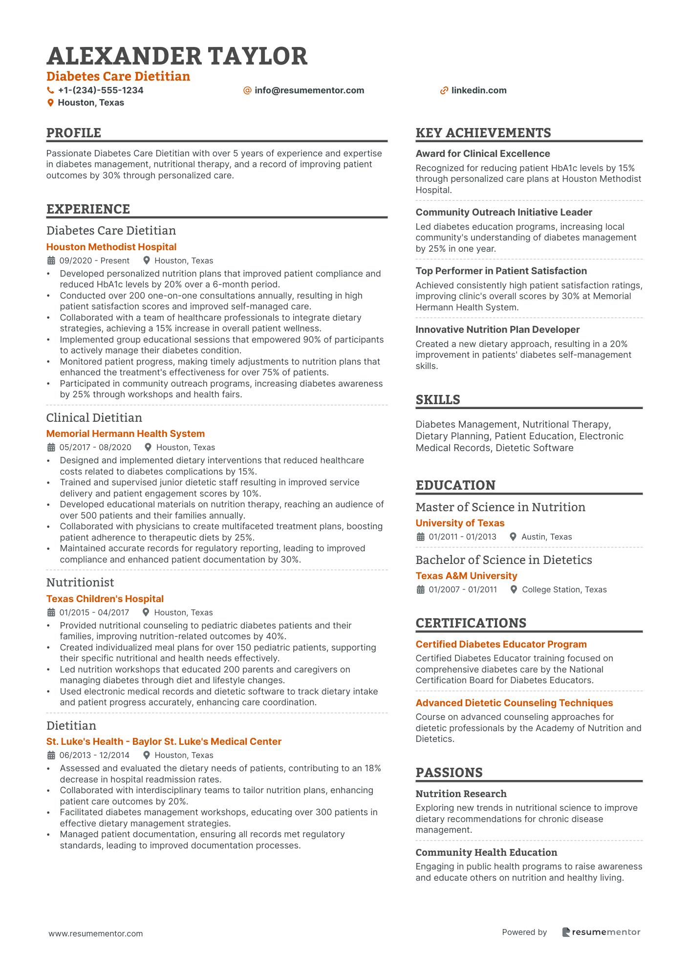 Diabetes Care Dietitian