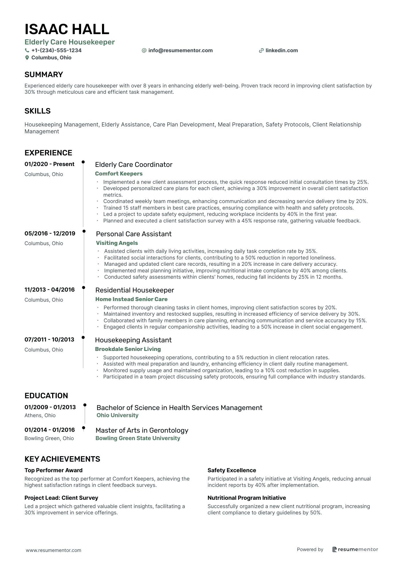 Elderly Care Housekeeper