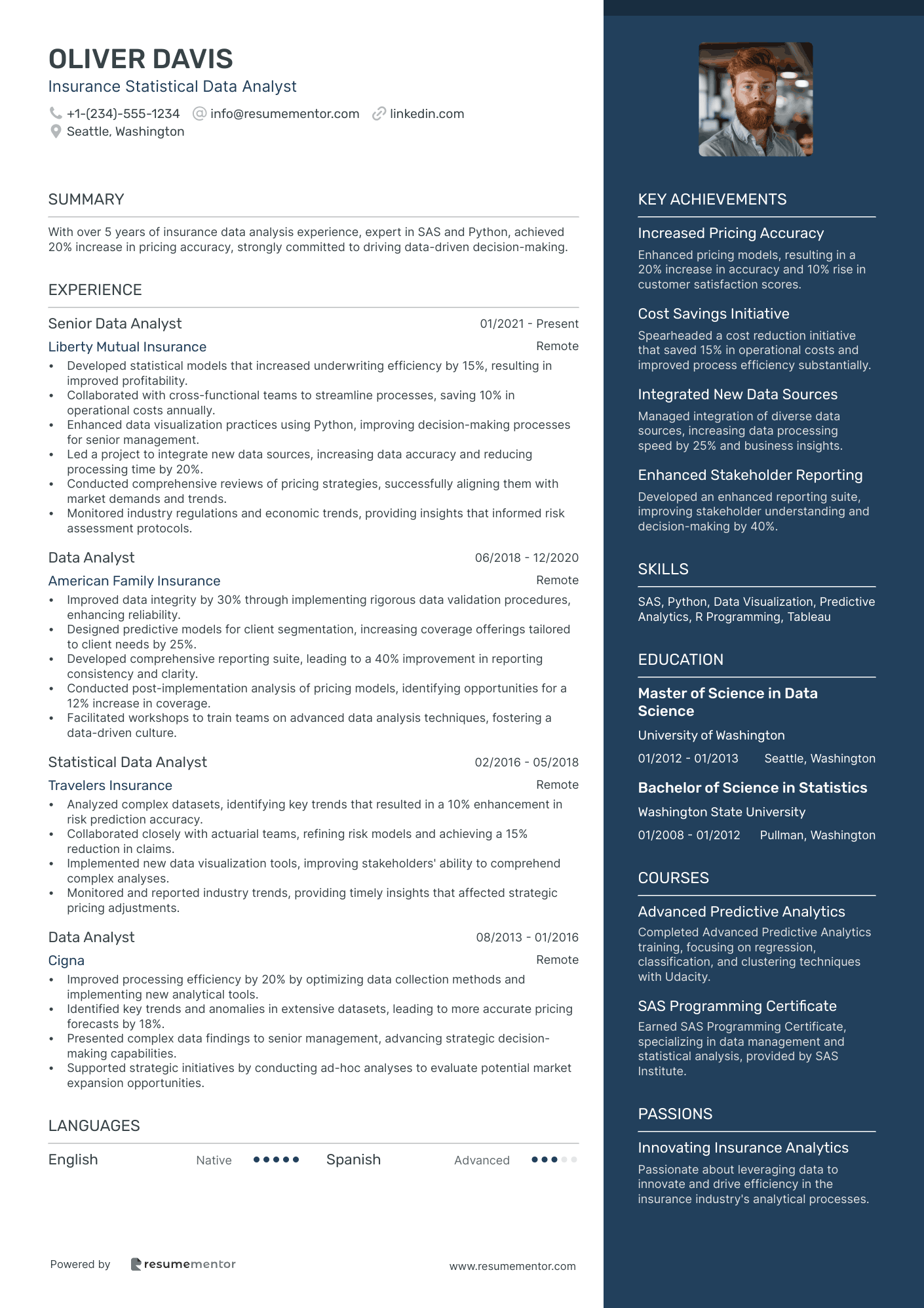 Insurance Statistical Data Analyst