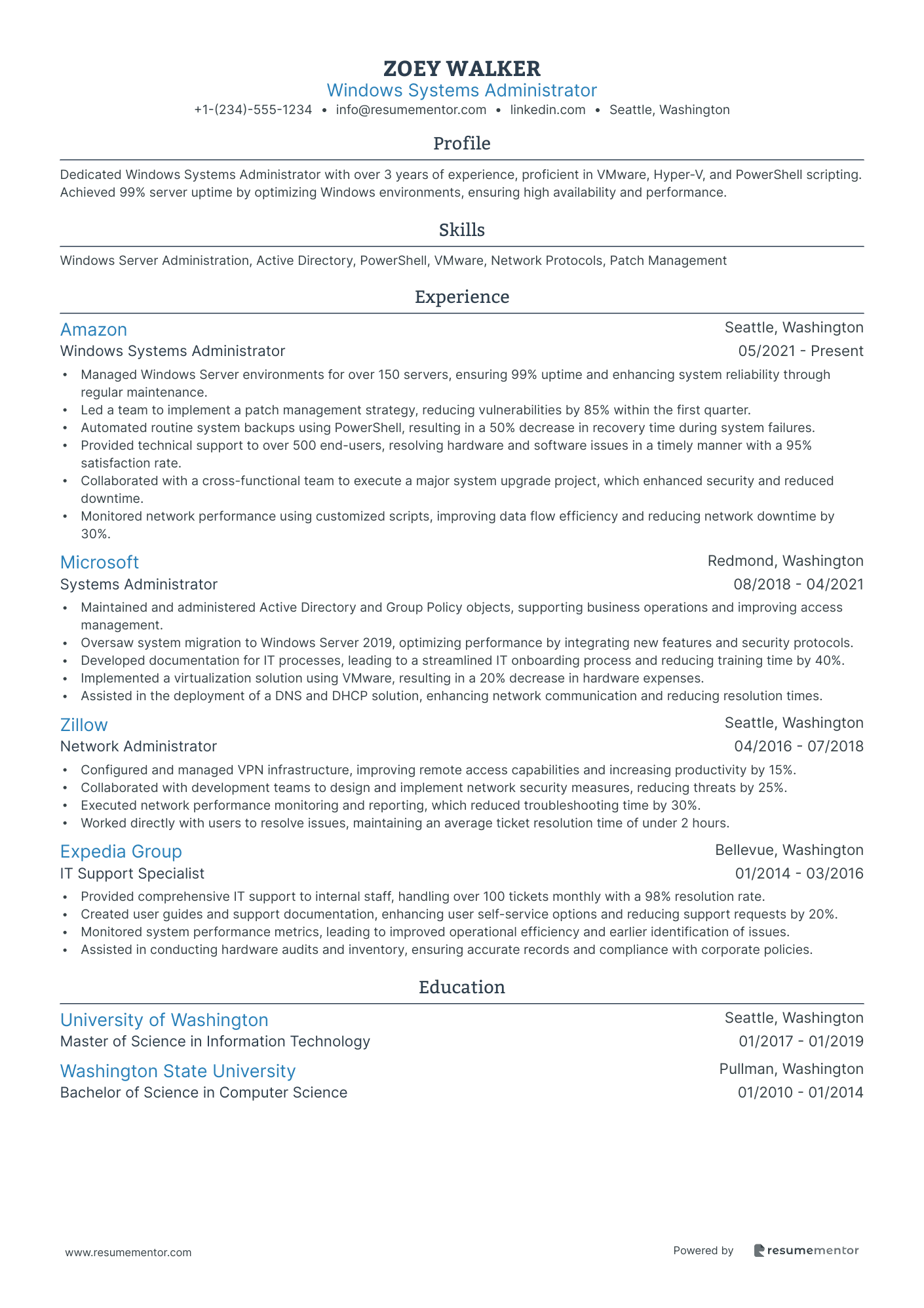 Windows Systems Administrator