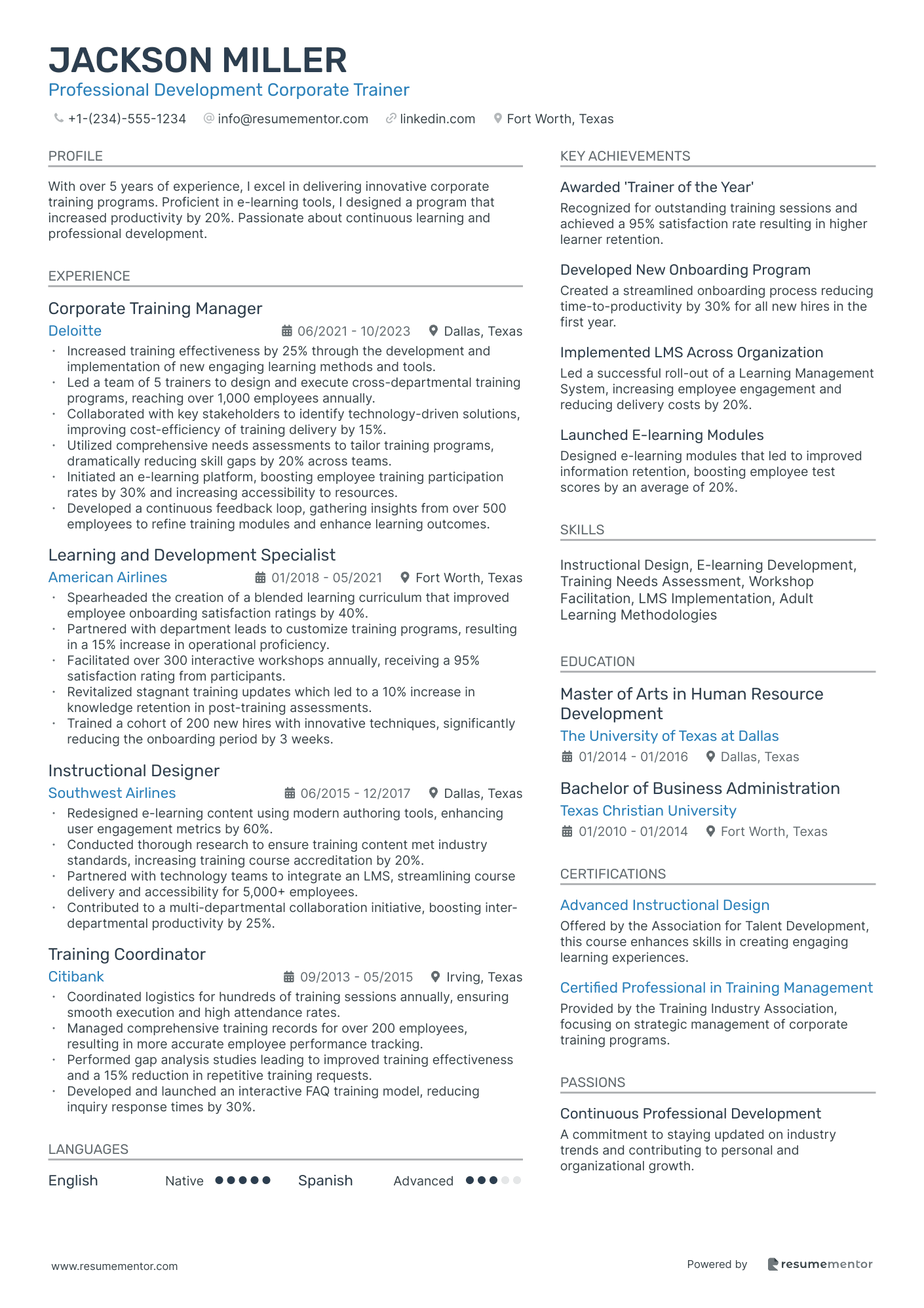 Professional Development Corporate Trainer