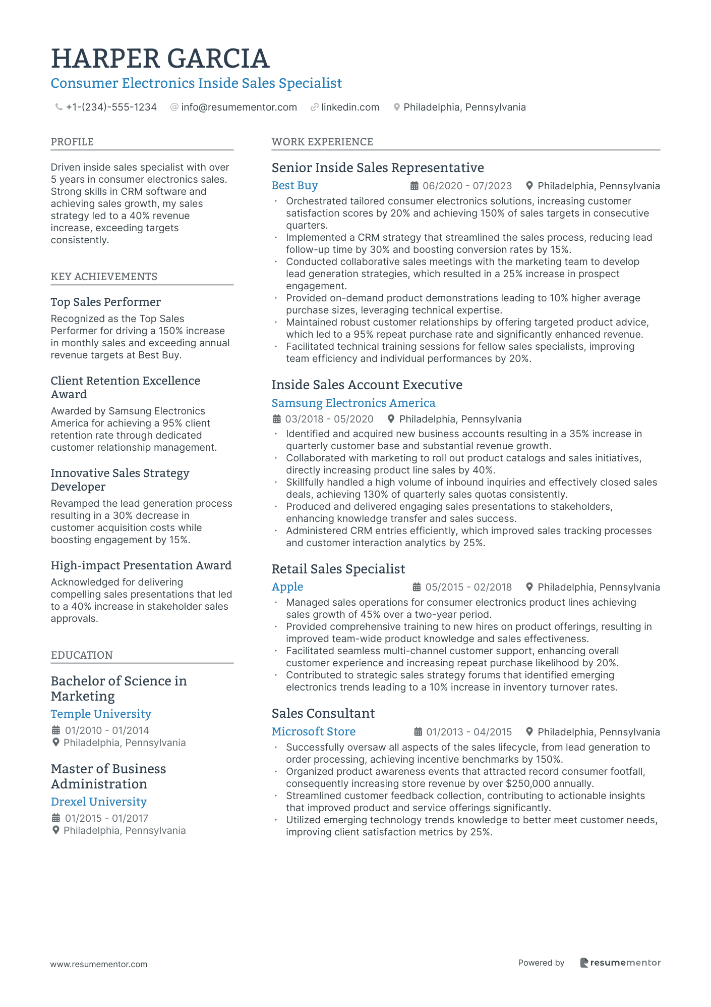 Consumer Electronics Inside Sales Specialist