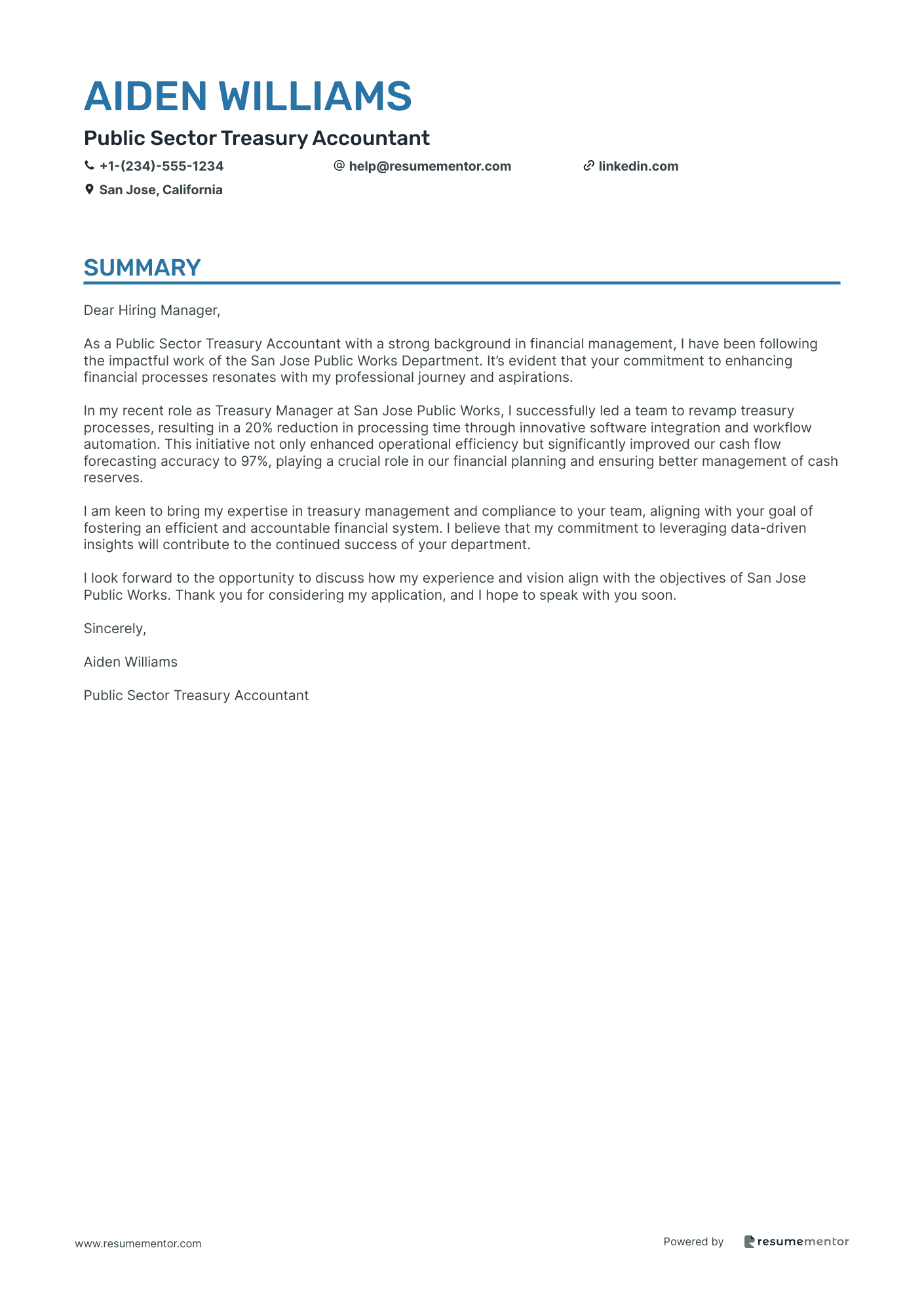 Public Sector Treasury Accountant