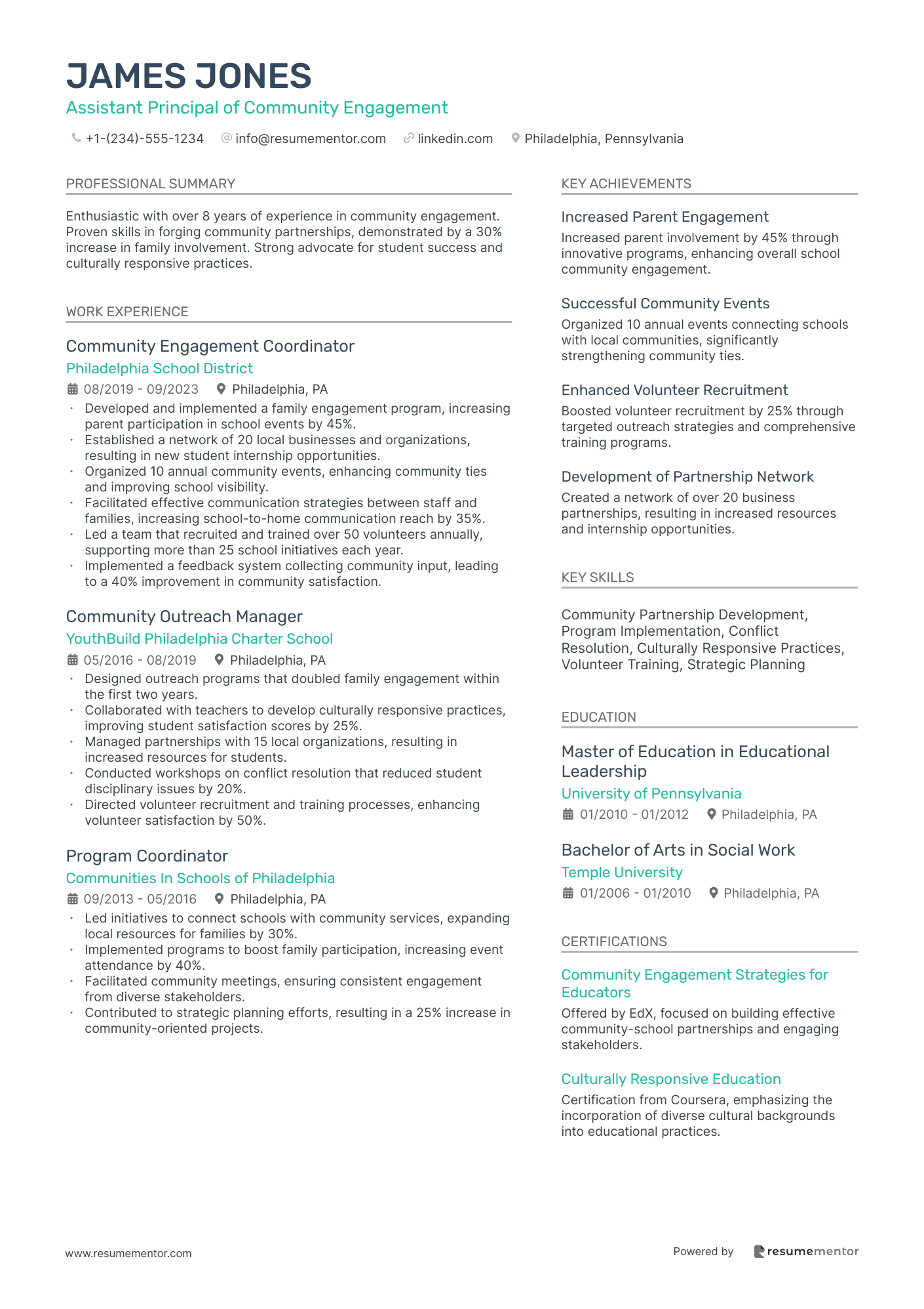 Assistant Principal of Community Engagement
