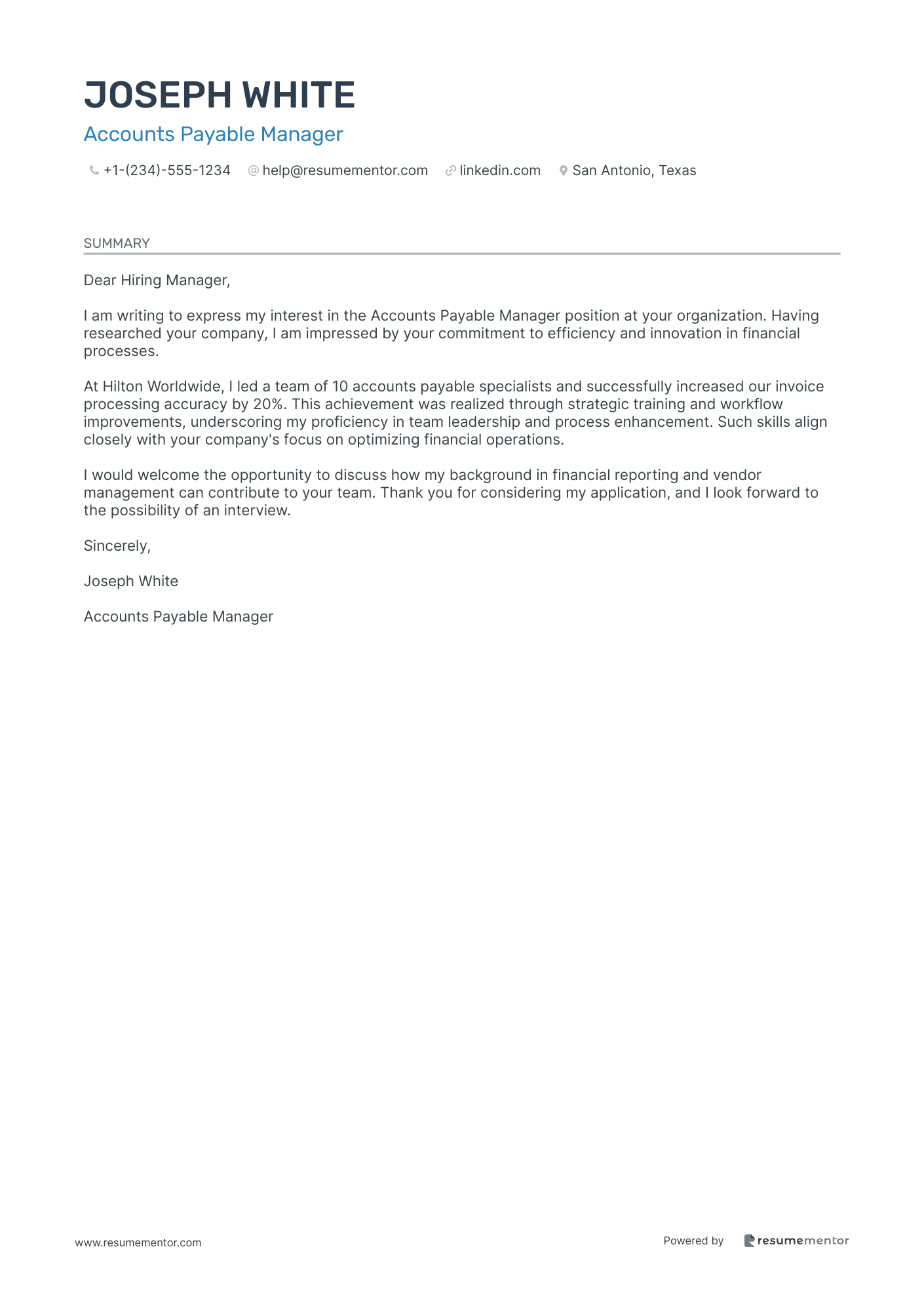 Accounts Payable Manager