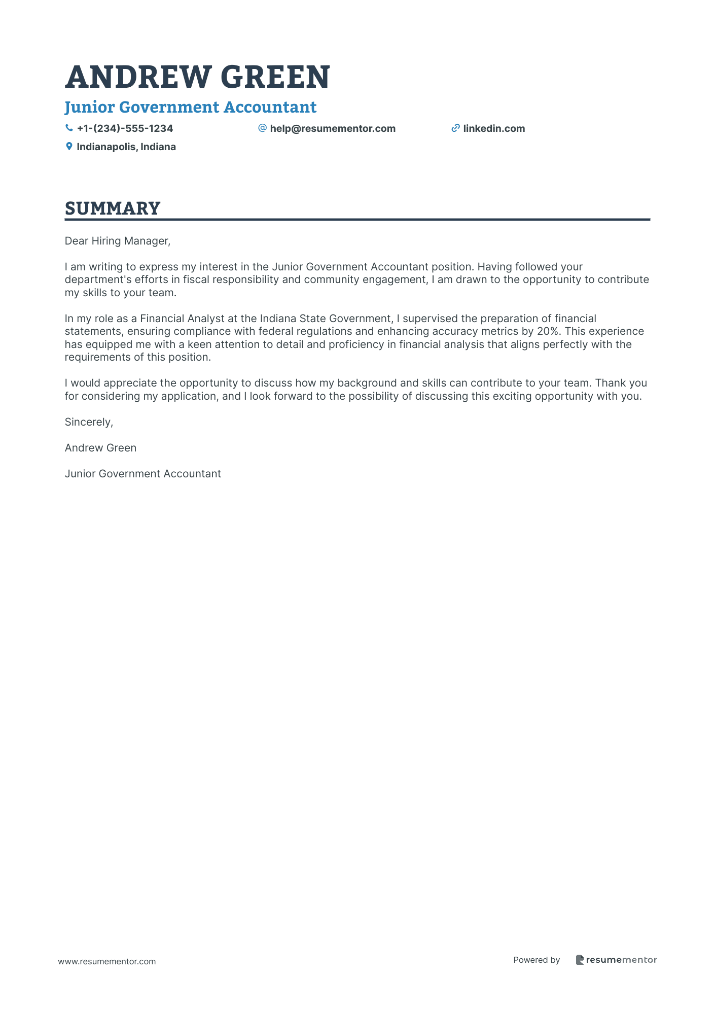 Junior Government Accountant