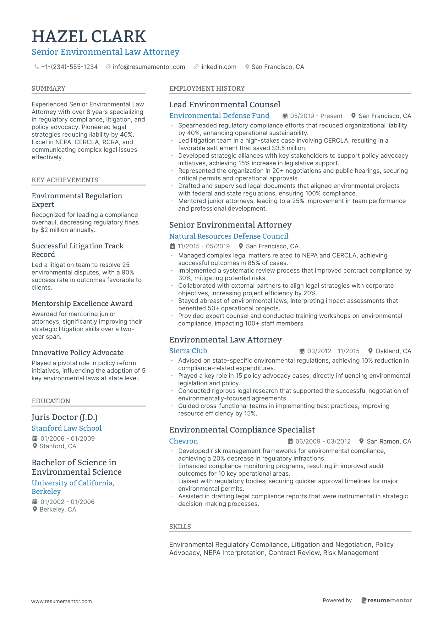 Senior Environmental Law Attorney