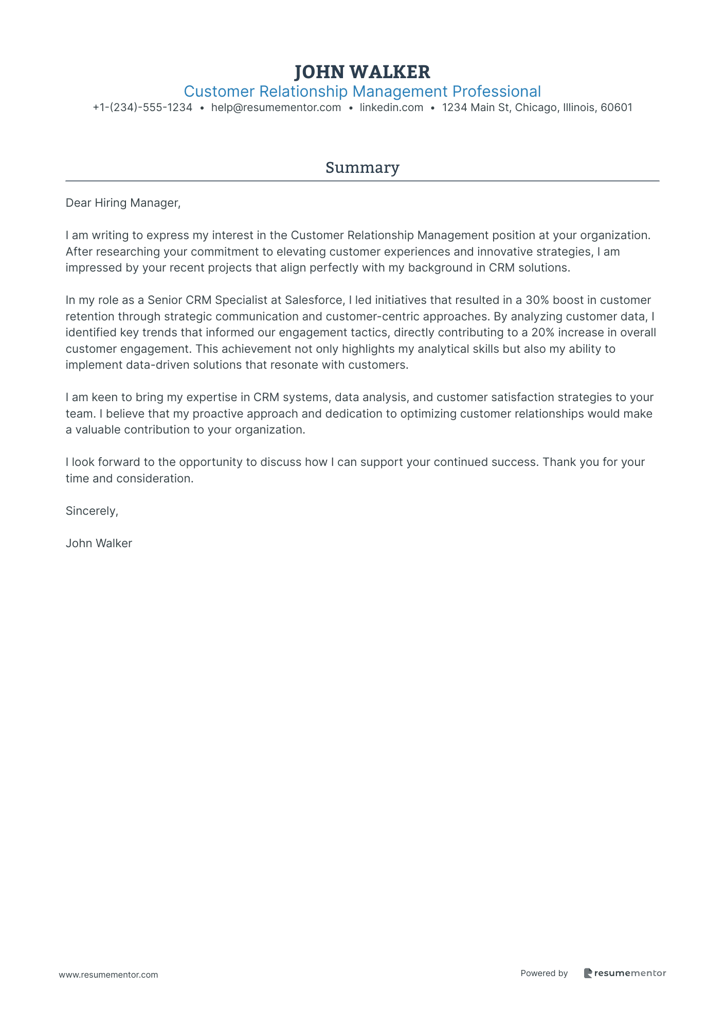 Customer Relationship Management Professional