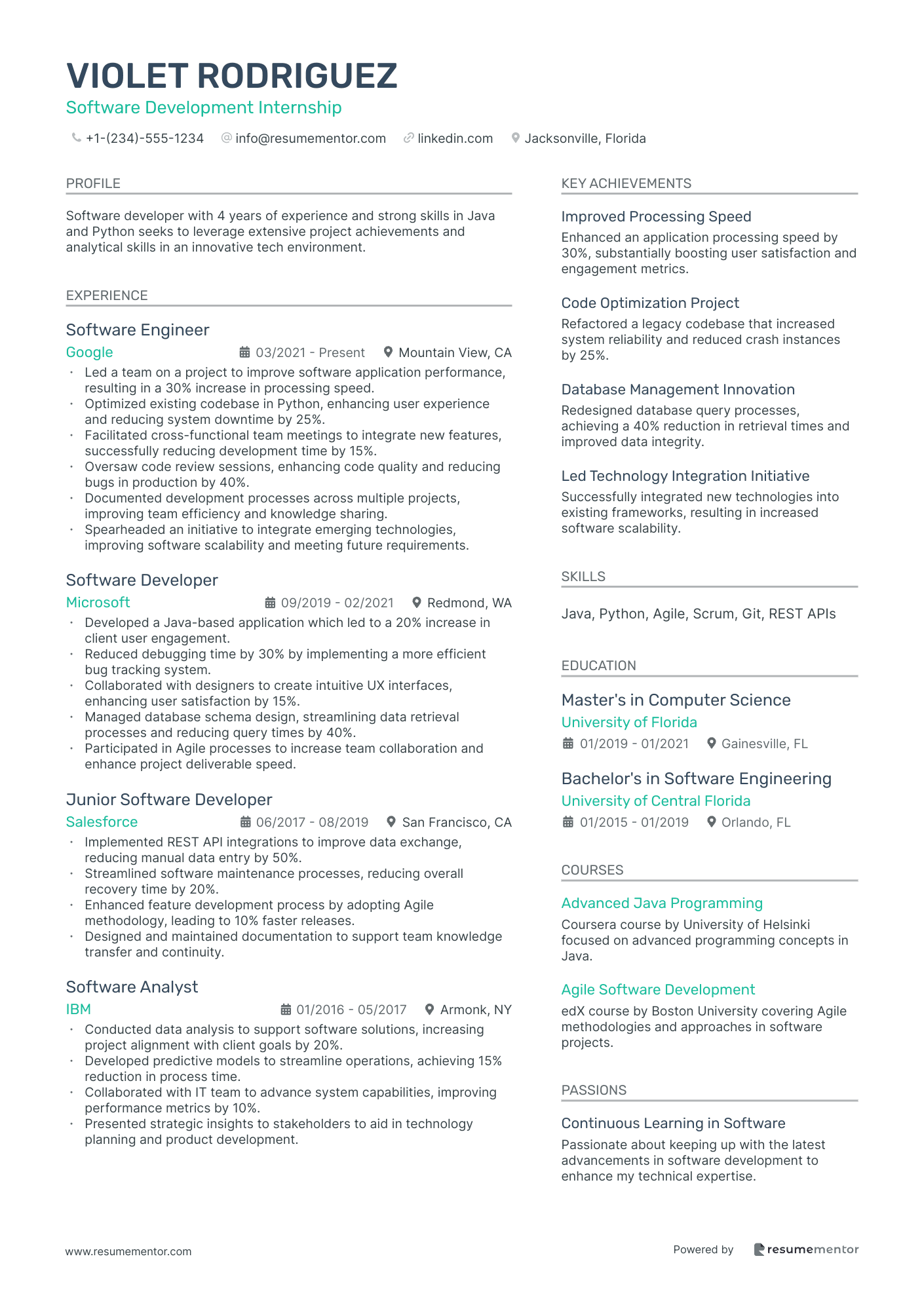 Software Development Internship