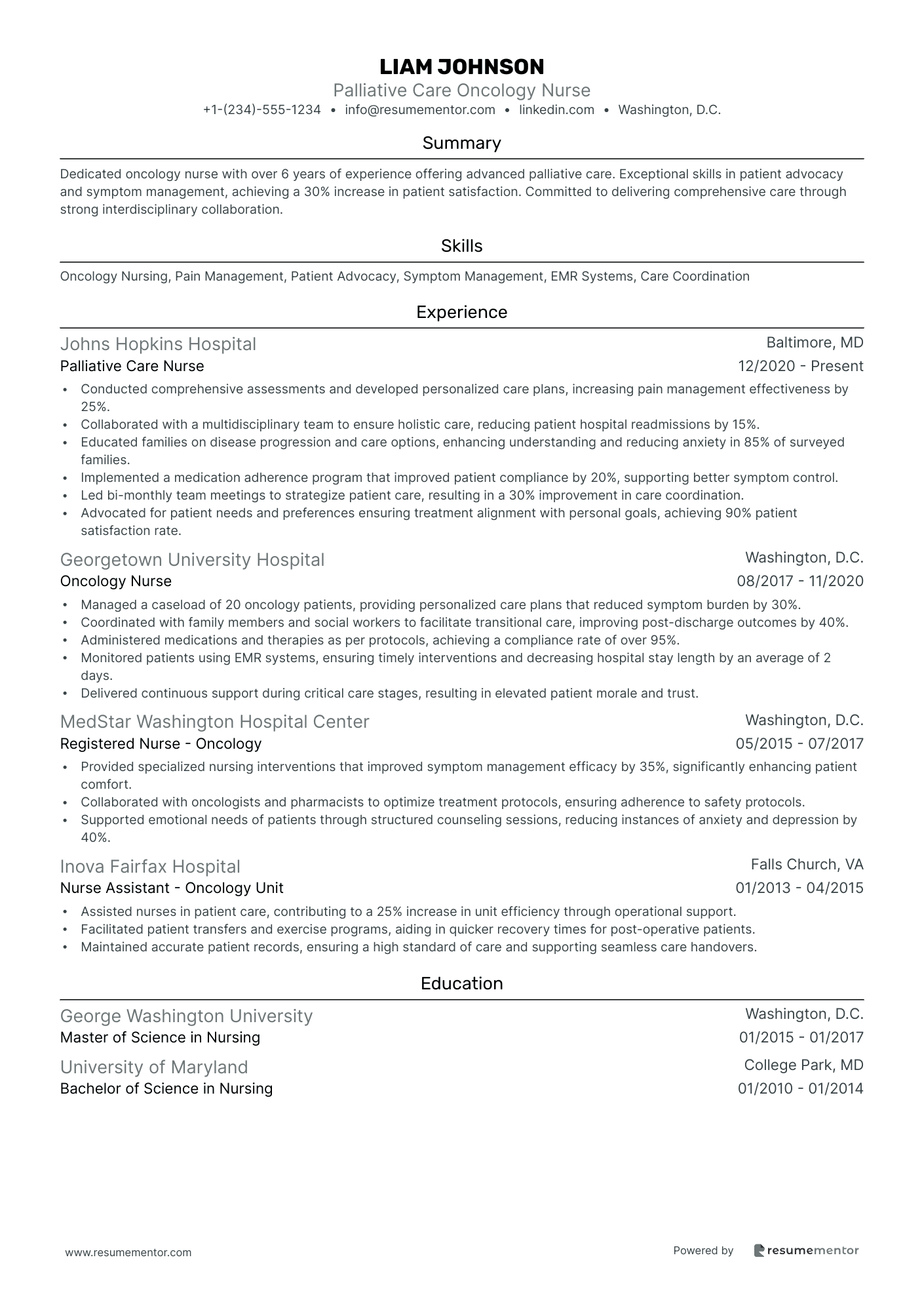 Palliative Care Oncology Nurse