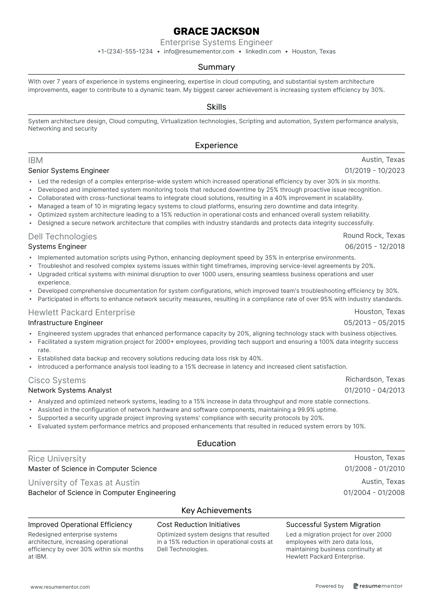 Enterprise Systems Engineer