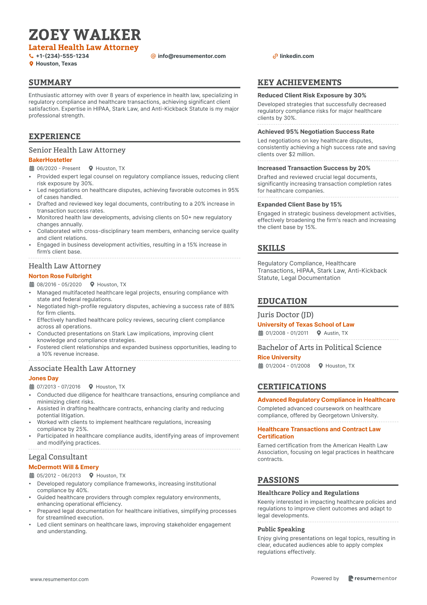 Lateral Health Law Attorney