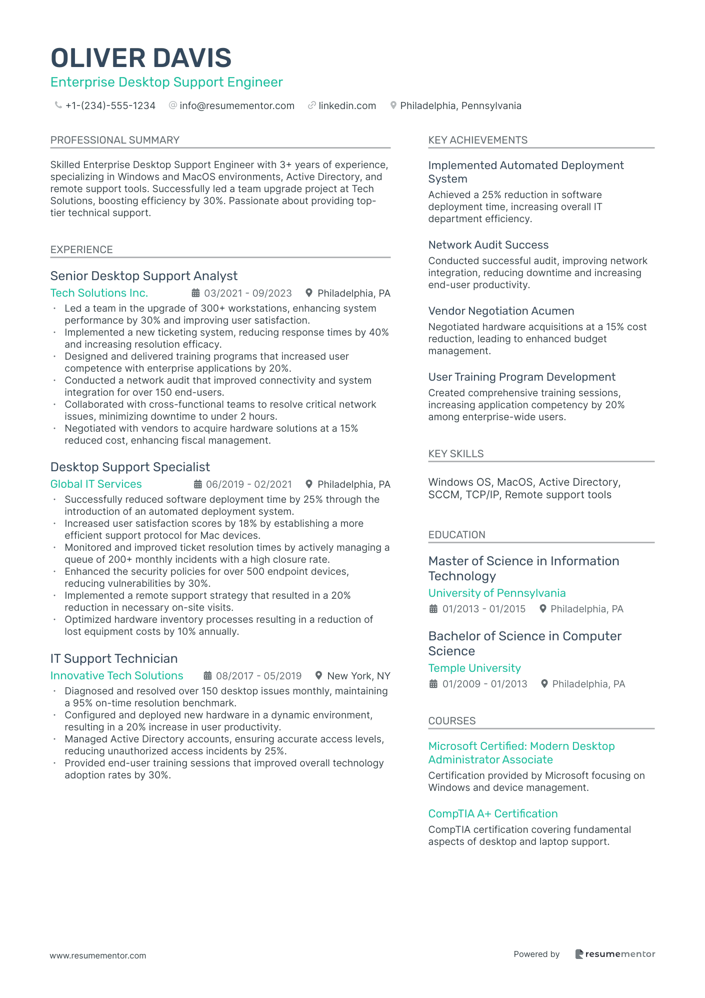 Enterprise Desktop Support Engineer