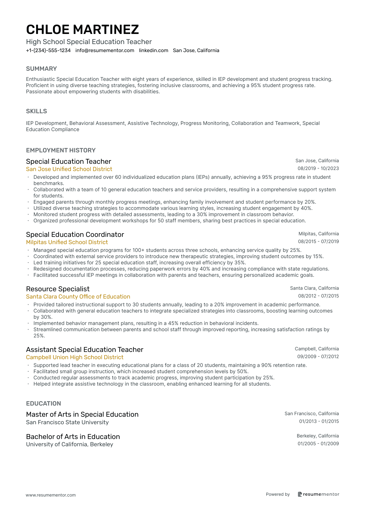 High School Special Education Teacher