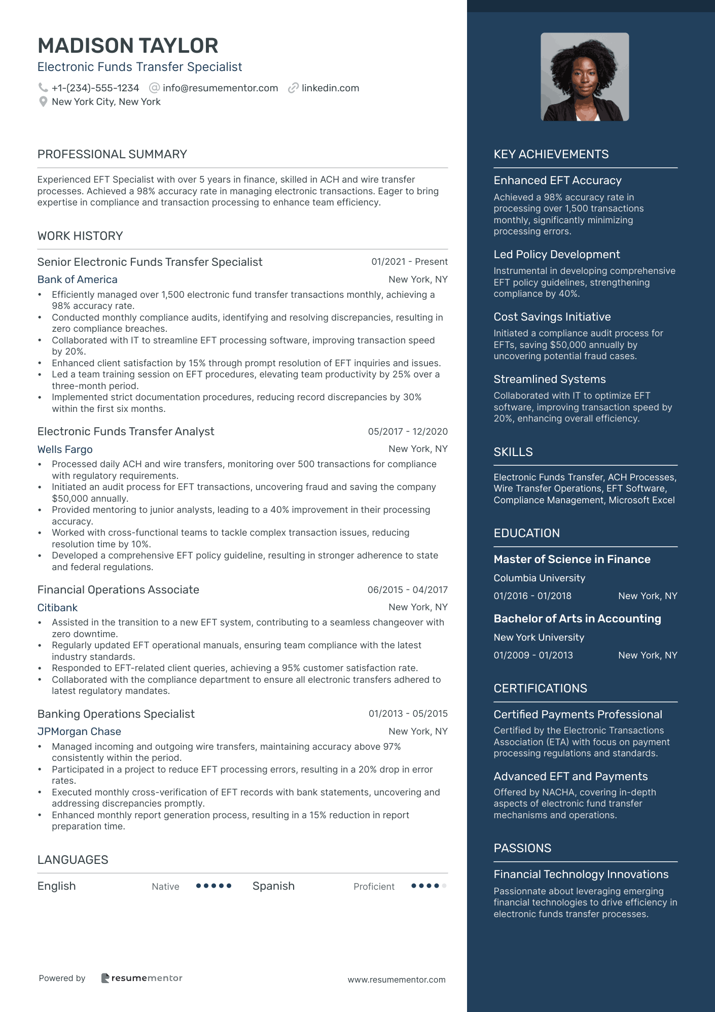 Electronic Funds Transfer Specialist